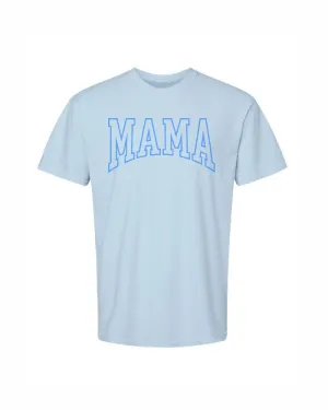 EasyCare Fabric Simple and Light Ink Detroit - Varsity MAMA T-Shirt - Hydrangea