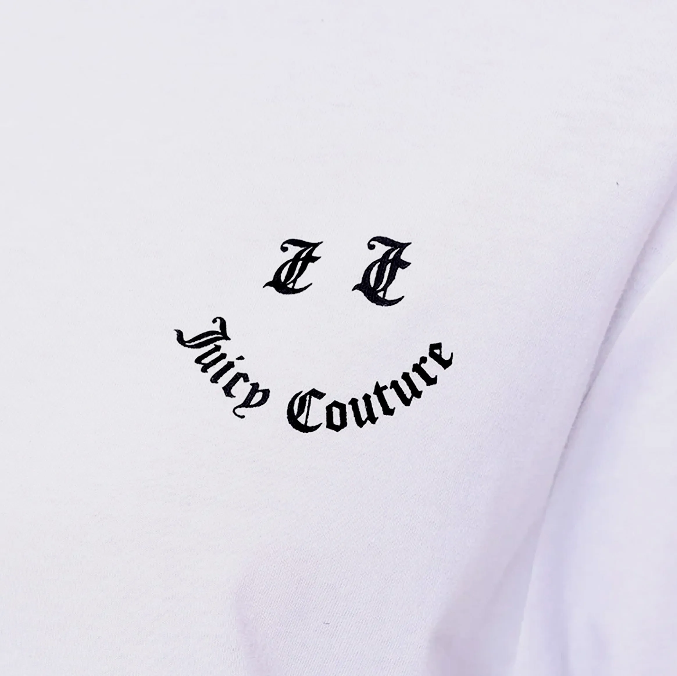 Stylish Jeans Oversized Have A Juicy Day Graphic Womens Short Sleeve Shirt (White/Black)