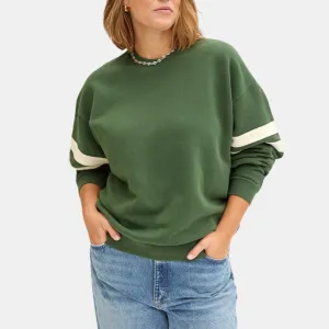 aesthetic features Oversized Varsity Sweatshirt