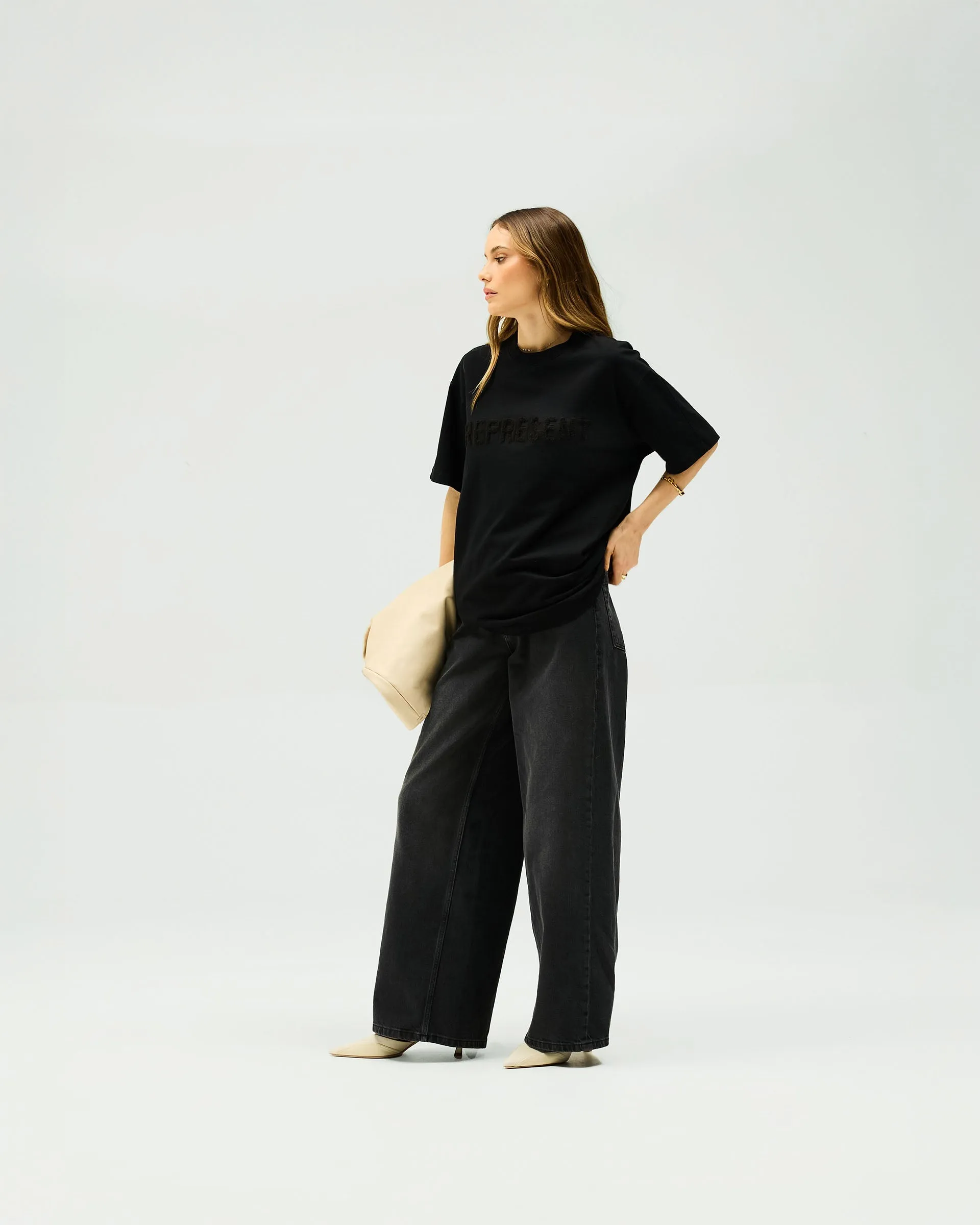 Reuse Mode Owners Club Boyfriend T-Shirt - Jet Black