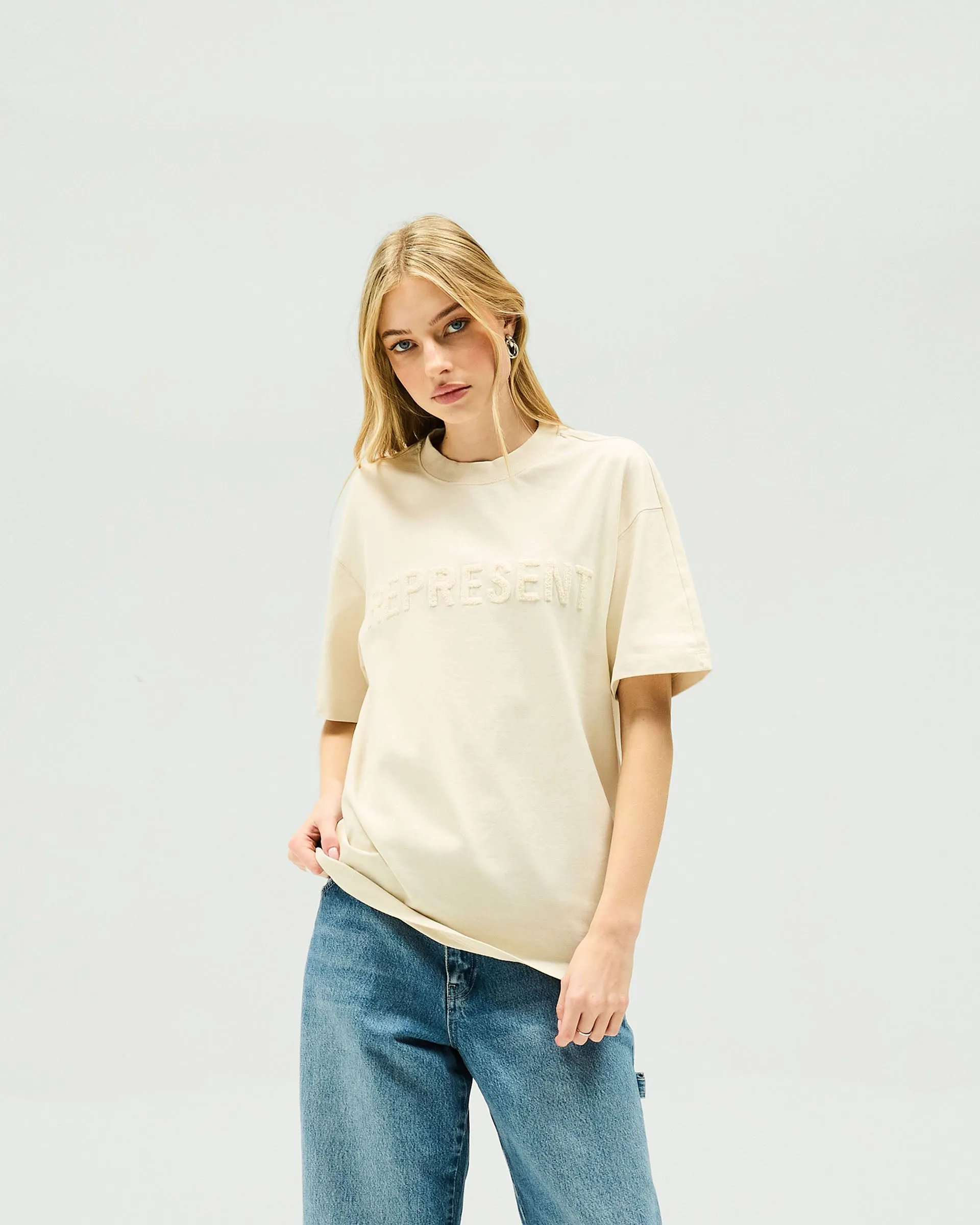 Grace Ease Owners Club Boyfriend T-Shirt - Oat Milk