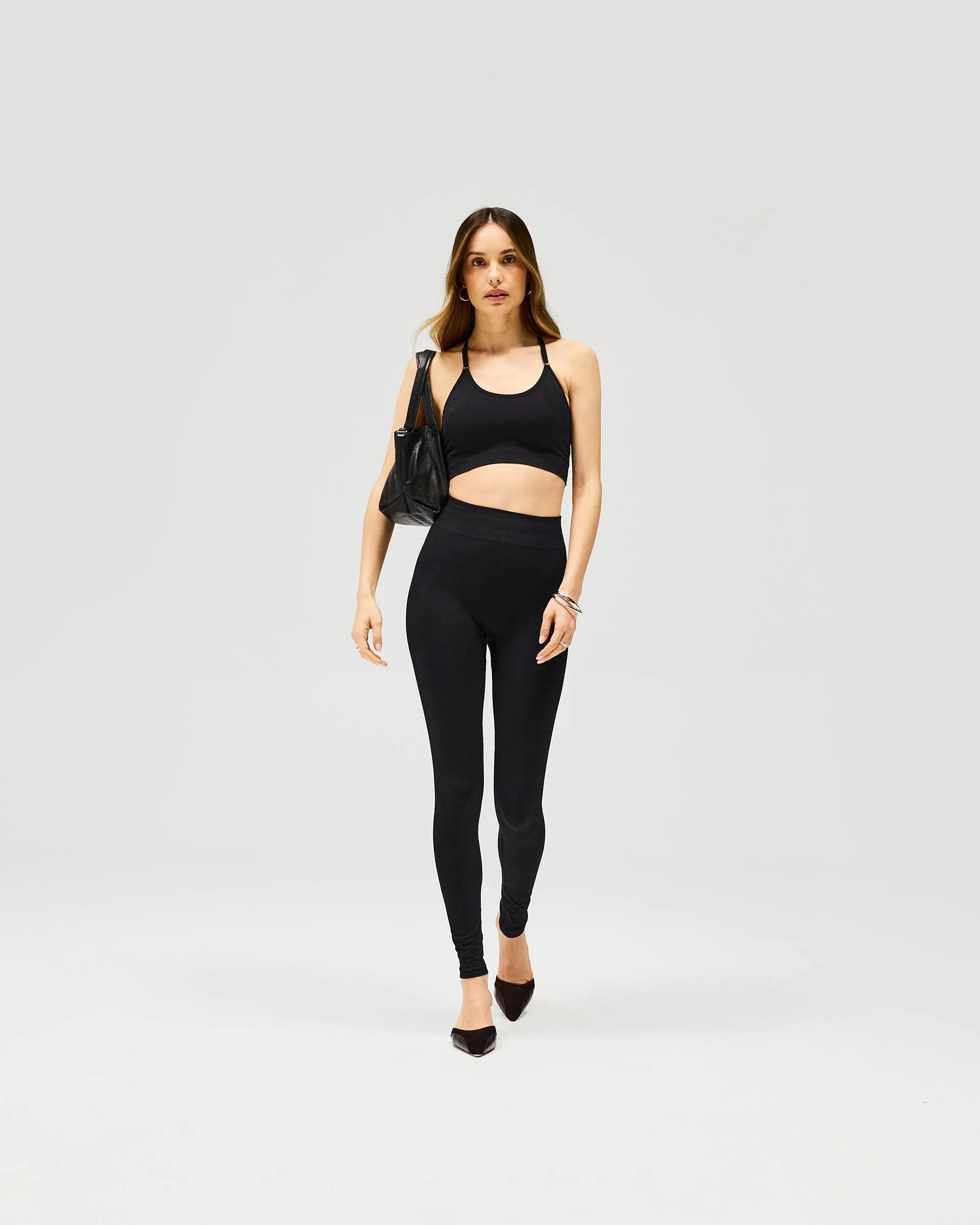 Casual Layers Owners Club Contour Seamless Legging - Jet Black