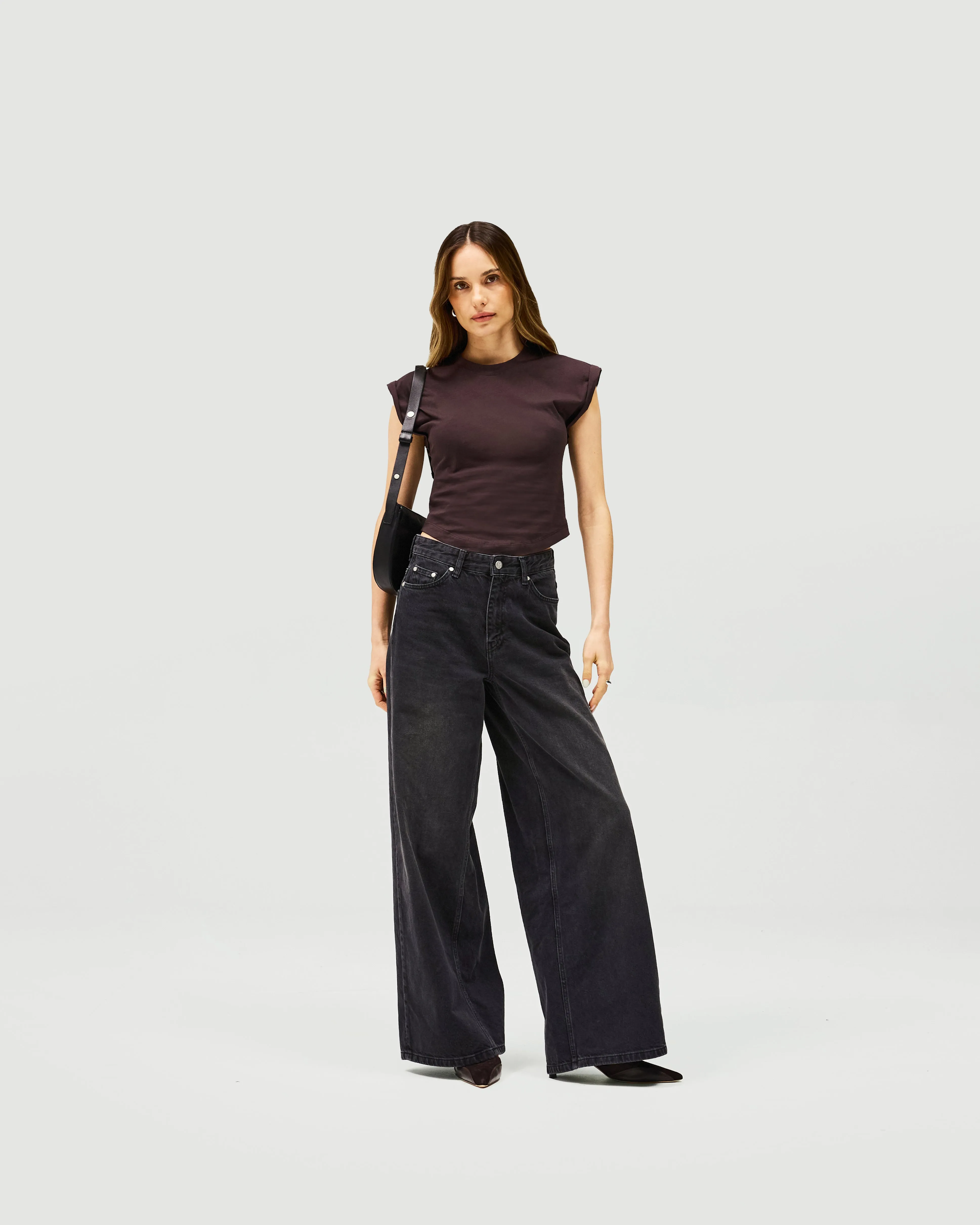 Convertible Style Owners Club Turn Back T-Shirt - Black Coffee