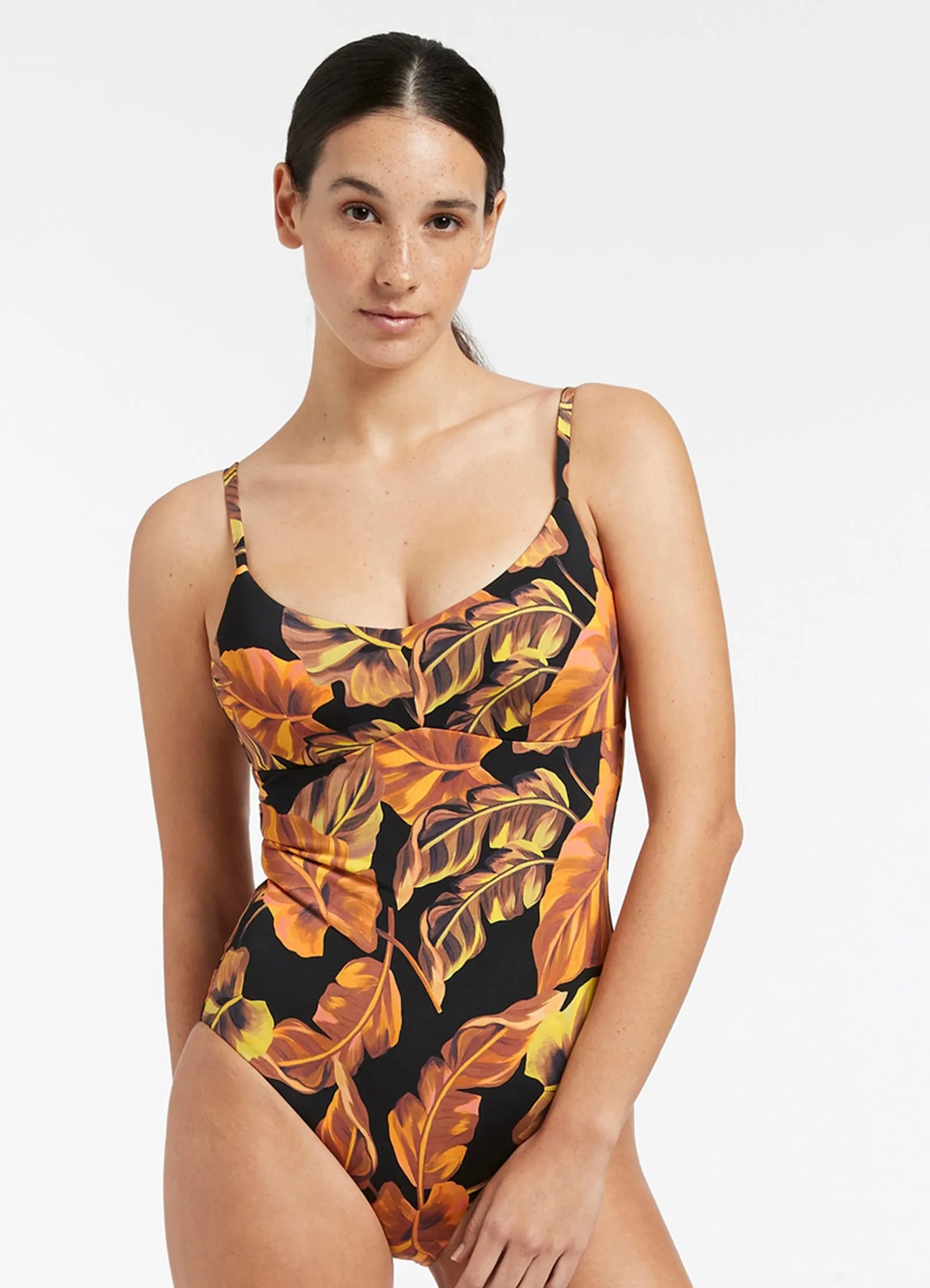 Relaxing Swim Palmas C_D Tank One Piece - Black