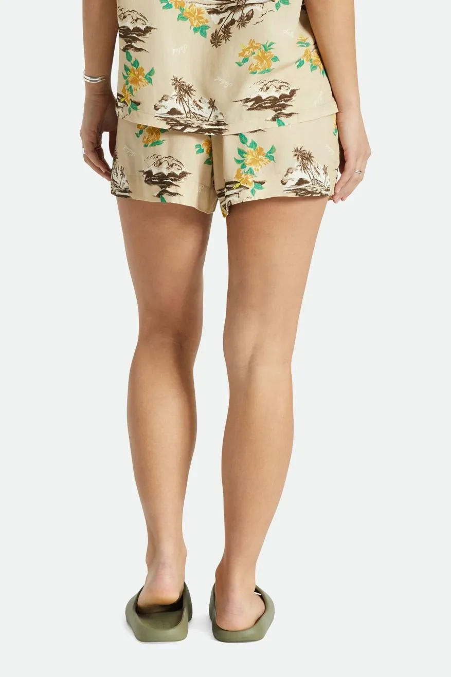Paradise Short - Safari spandex blend