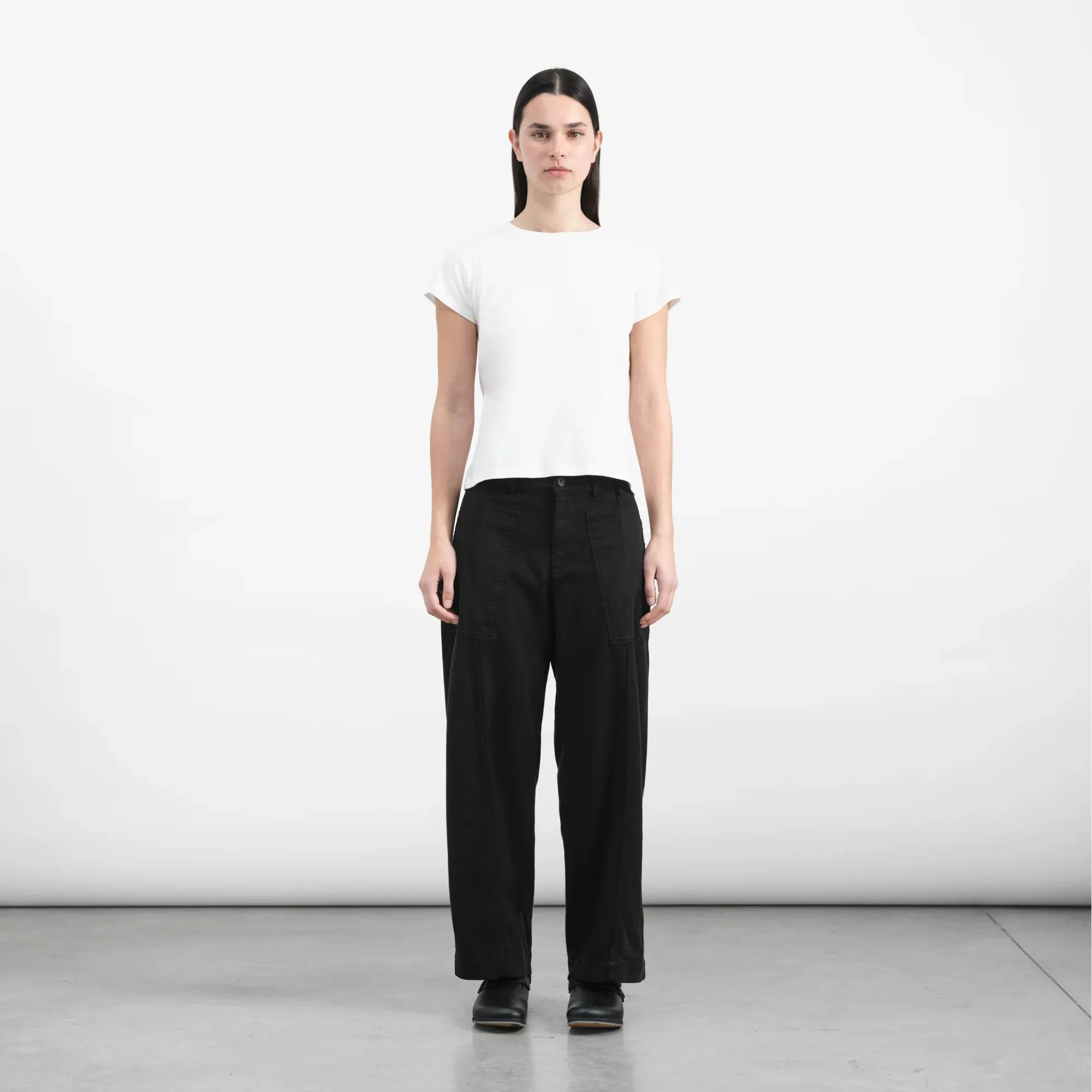 Bi Stretch Fabric Adaptive Fit Peggy Denim Trouser (Black)