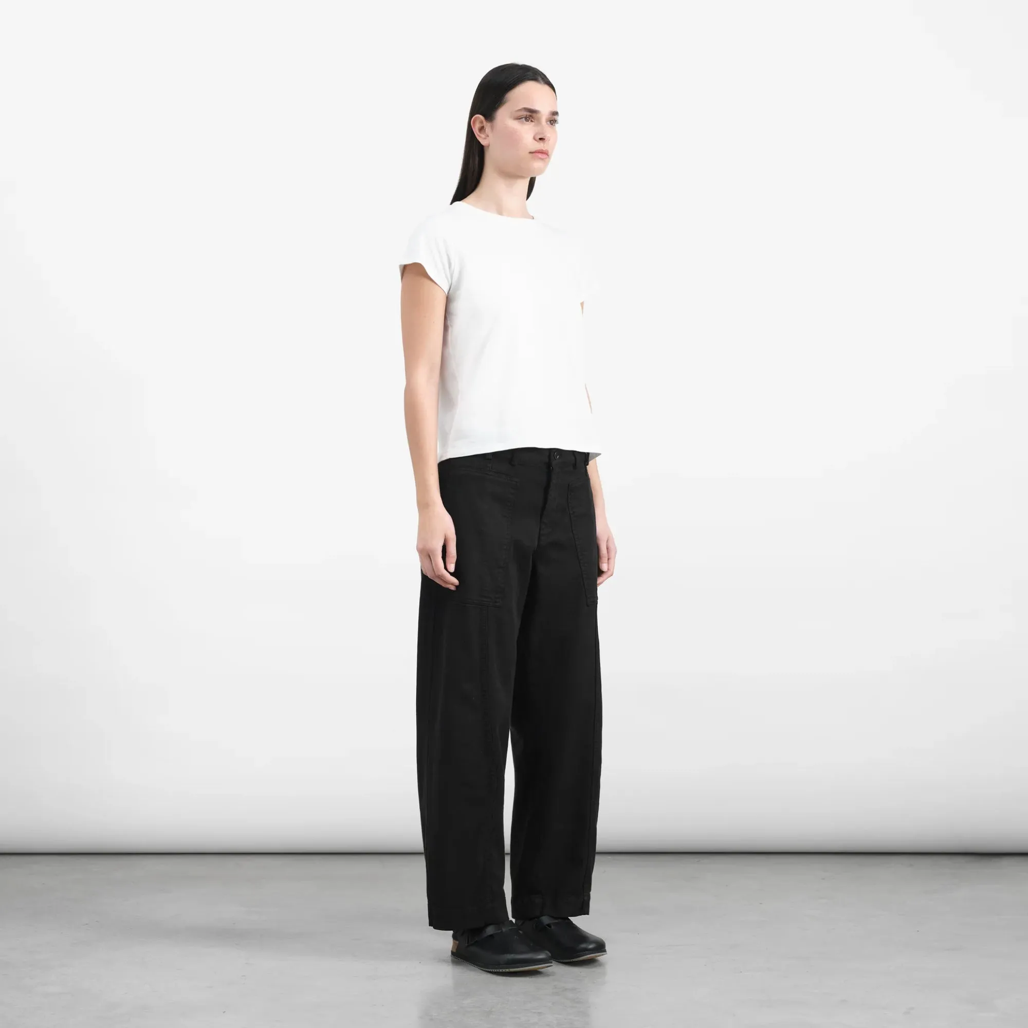 Peggy Denim Trouser (Black) Comfort Cushioning