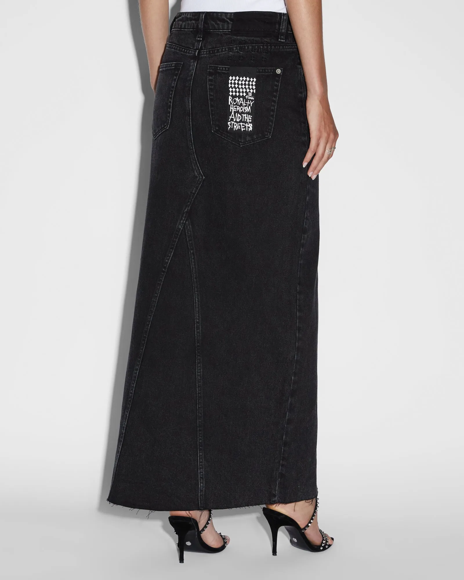 Bold Finish Outfit Mood RELAX MAXI SKIRT WASHED BLACK
