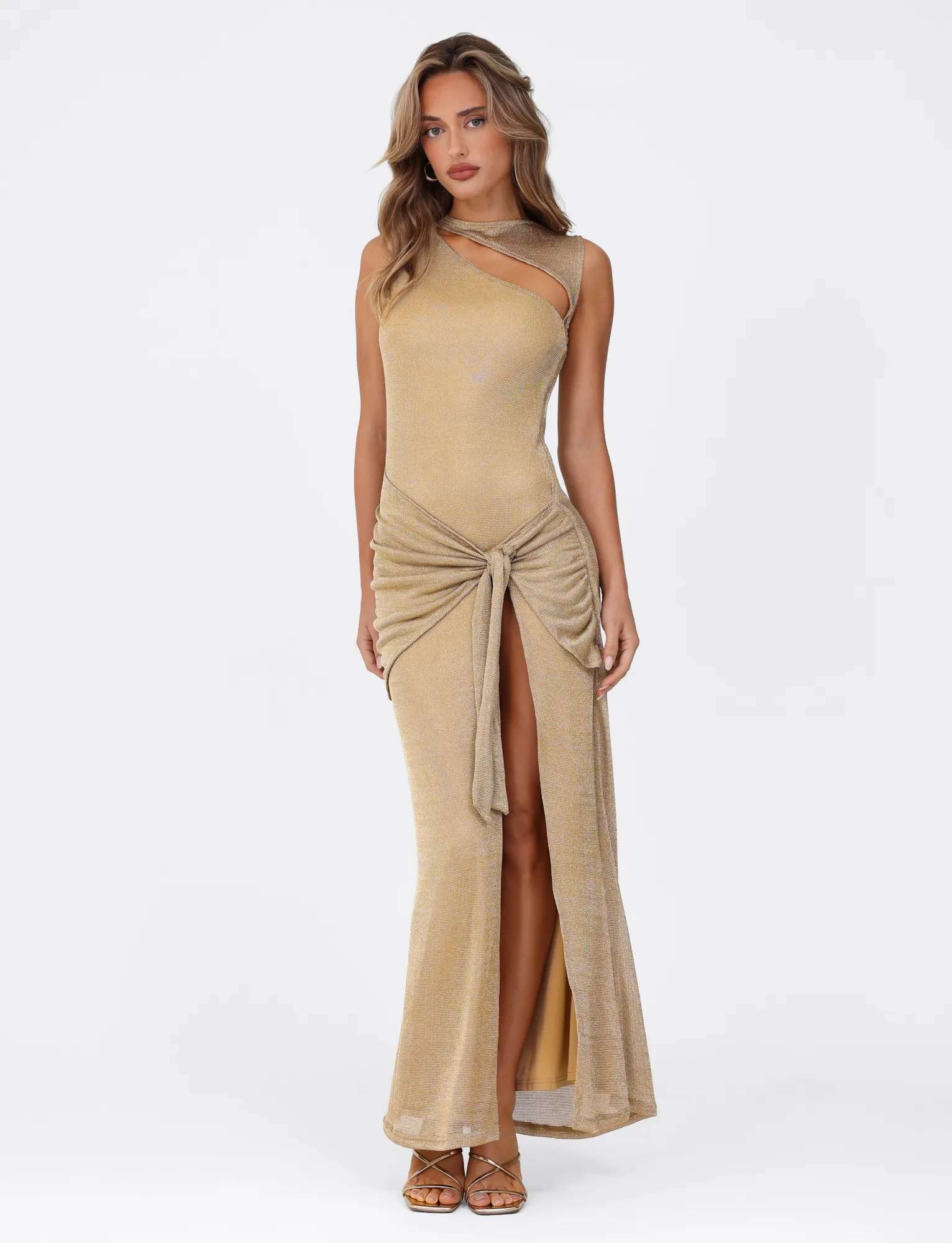 AZELMA MAXI DRESS - GOLD Fashionable Comfort Wear Kind Light