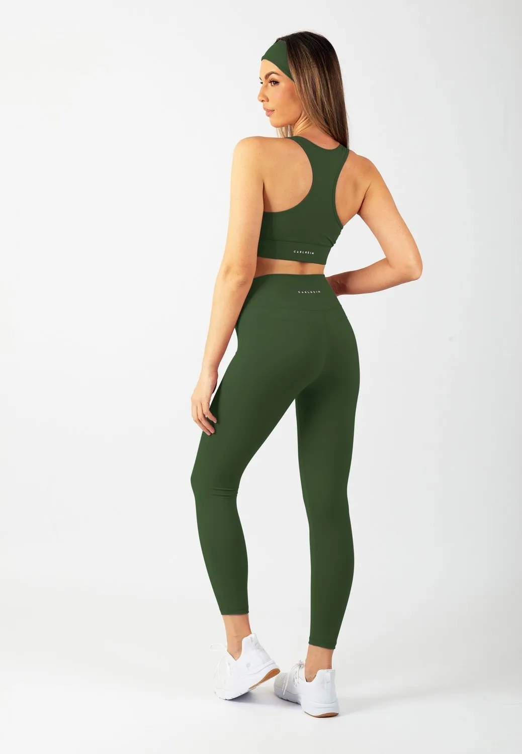 Serenita Leggings (Khaki Green) Mesh Panel Studio Practice