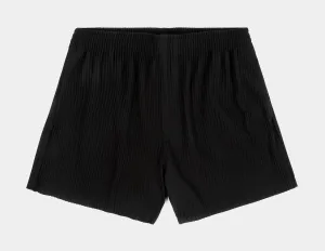 Pleated Fleece Womens Shorts (Black) odor - absorbing