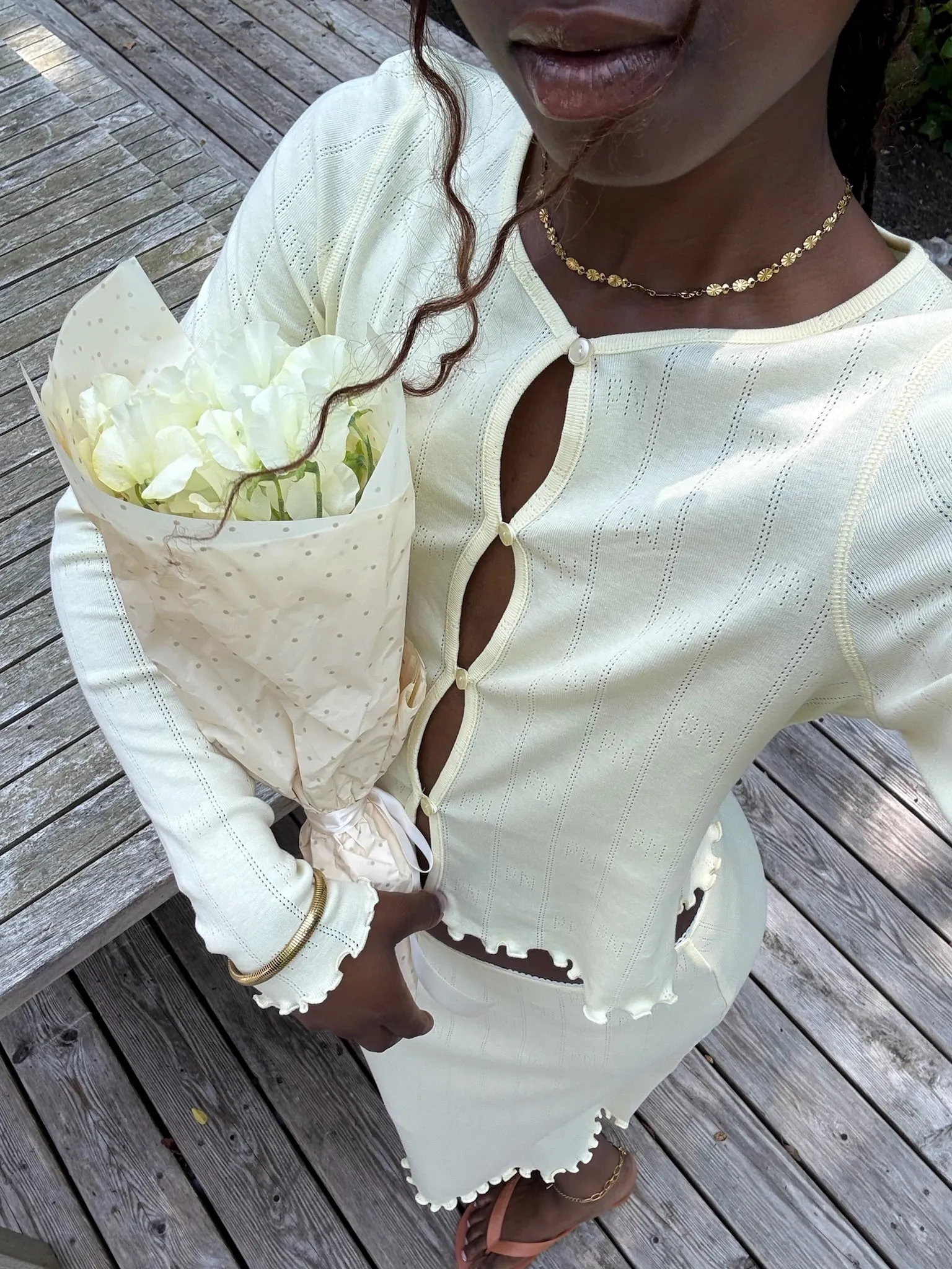 POINT1 CARDIGAN POINTELLE Rustic Ease Dad Core