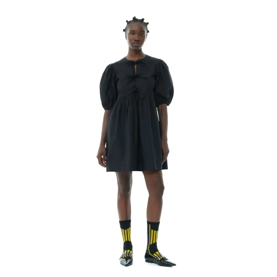 Move Easy Season Ready Poplin Tie String Mini Dress