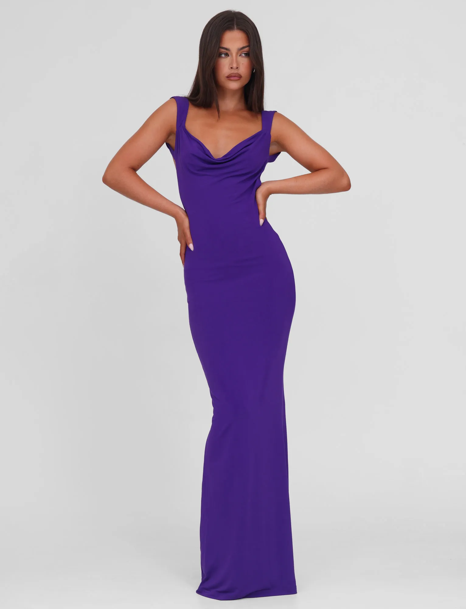 Work Vibe ZITA MAXI DRESS - PURPLE