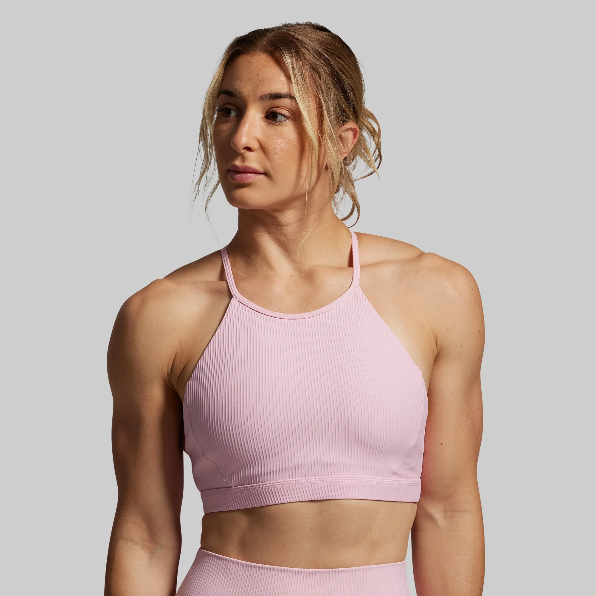 Lightweight Closure Zipped Break the Limits Sports Bra (Parfait)