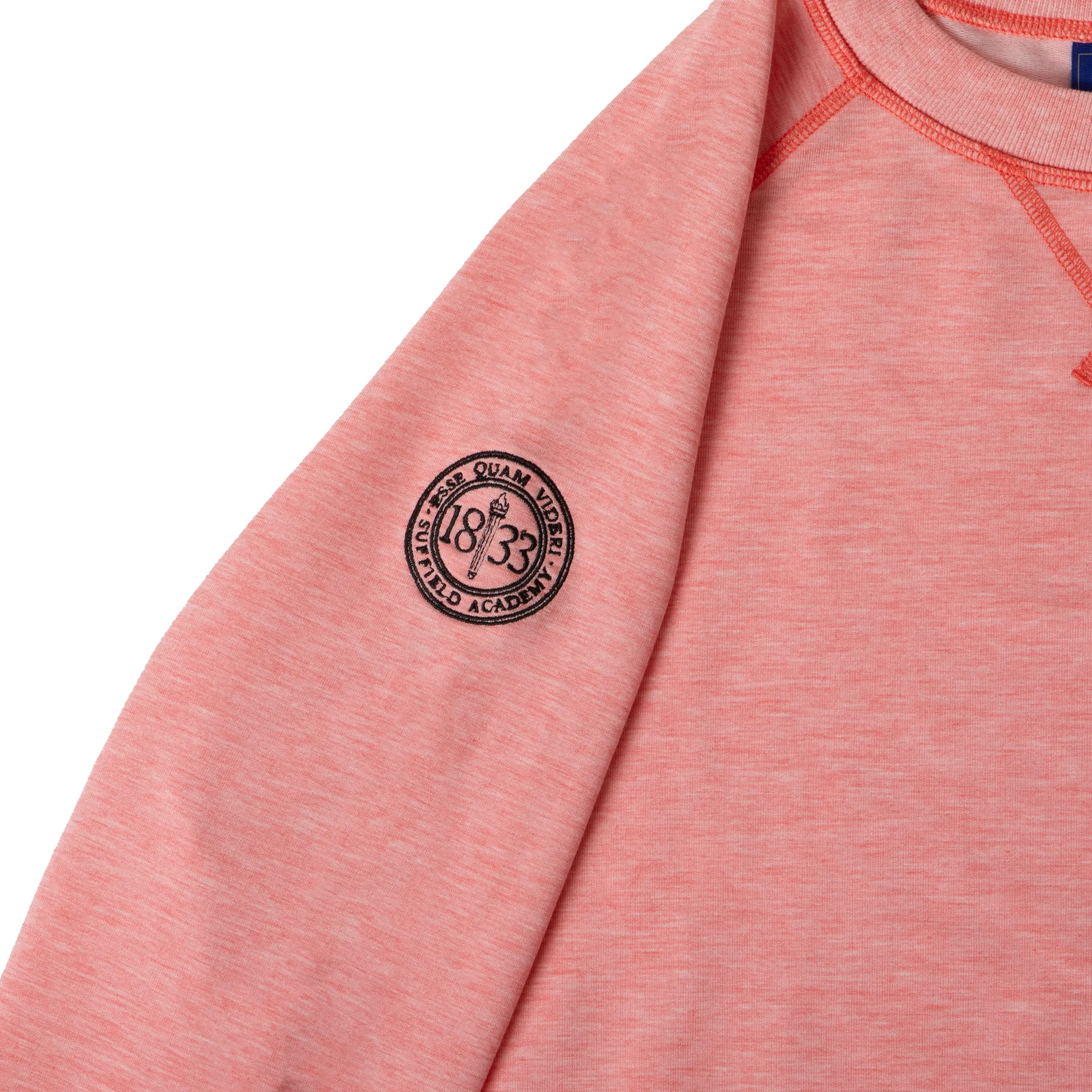 Slim Silhouette Breathable fabric FJ Coral Heather Pullover with Seal