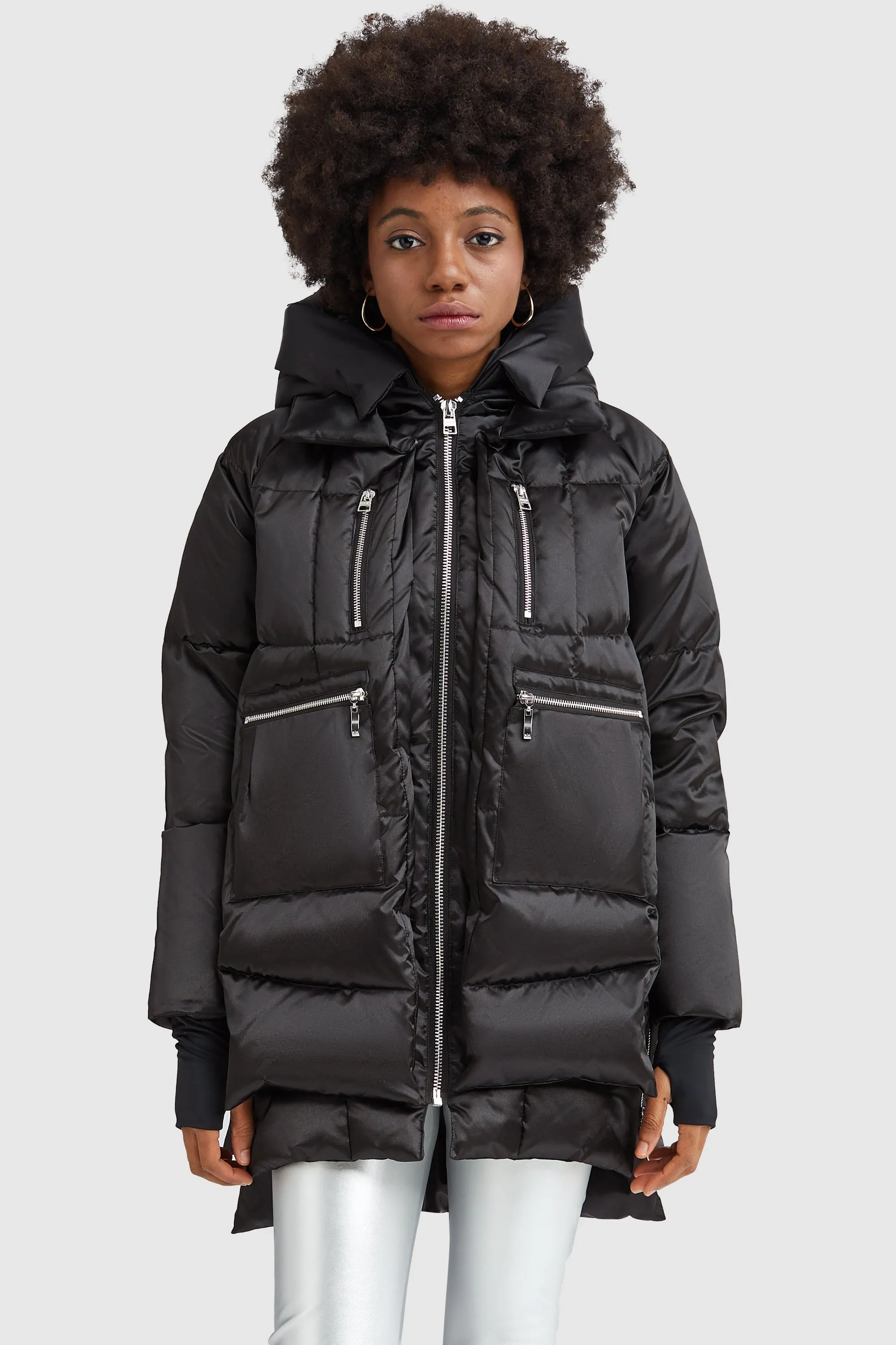 Ventilated Back Panel Comfy Layers 092 Cosmos Shiny Down Puffer