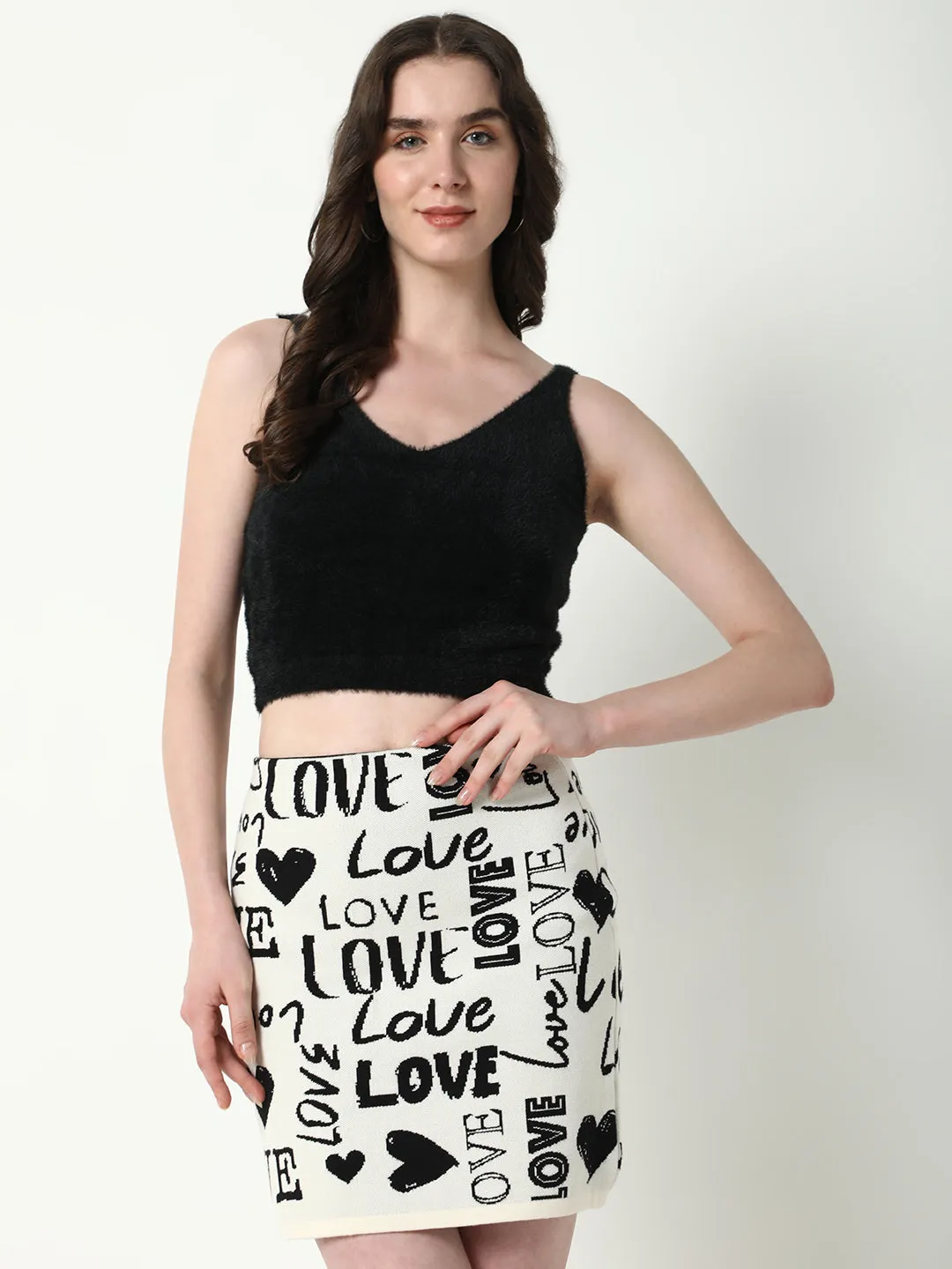 Trendy All-Day Women's Black Fringed Crop Top