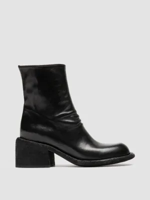Office Smart Fashion Accessory WILDS 004 - Black Leather Zipped Boots
