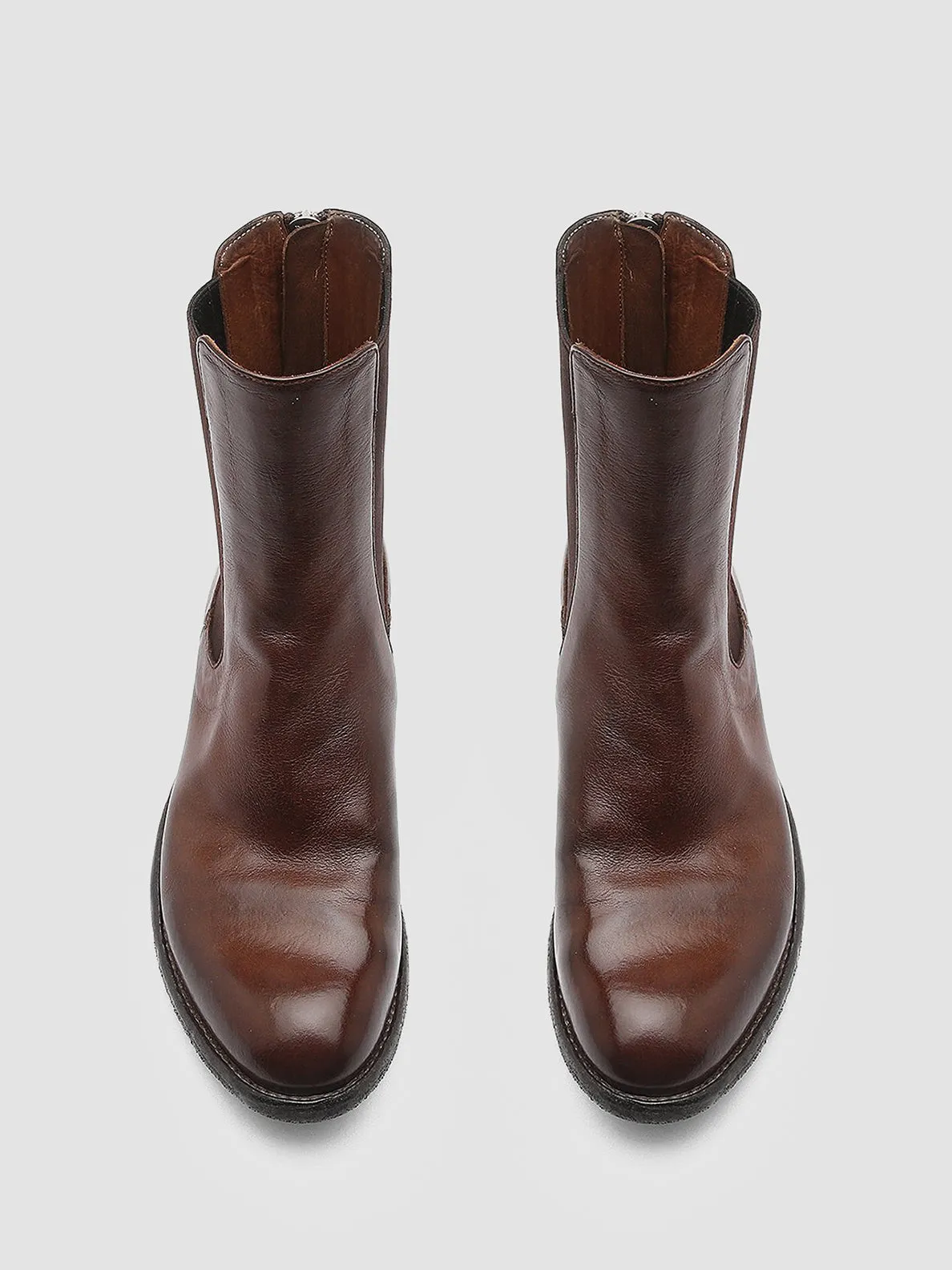 Rubber Compound Outsole LEXIKON 073 - Brown  Leather Chelsea Boots