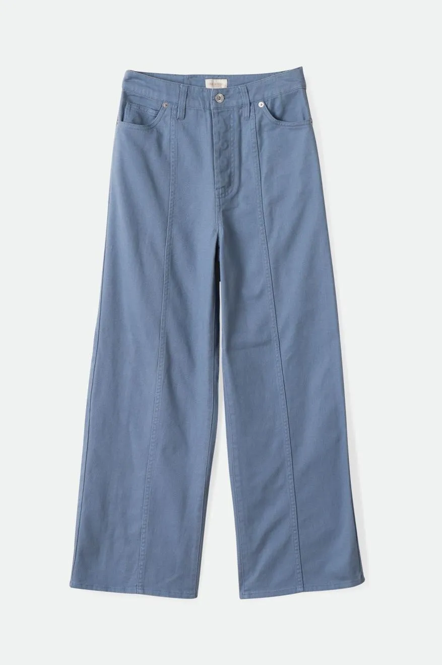 Seamless Waist Technology Dynamic Flex Panels Providence Wide Leg Pant - Flint Blue