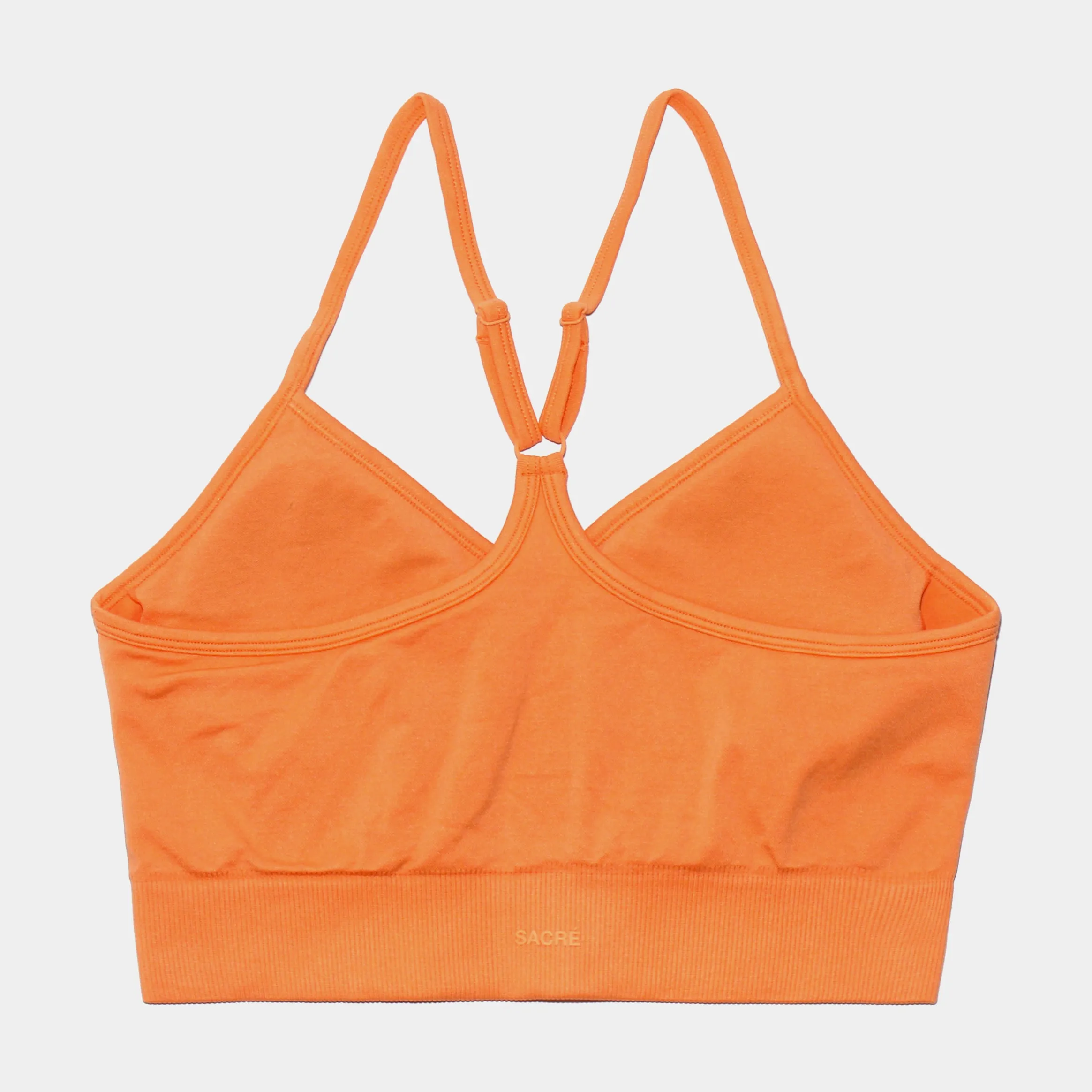 Layla Sports Bra Womens Top (Orange) Wool Fit