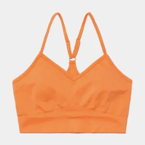 Layla Sports Bra Womens Top (Orange) Spirit Glow