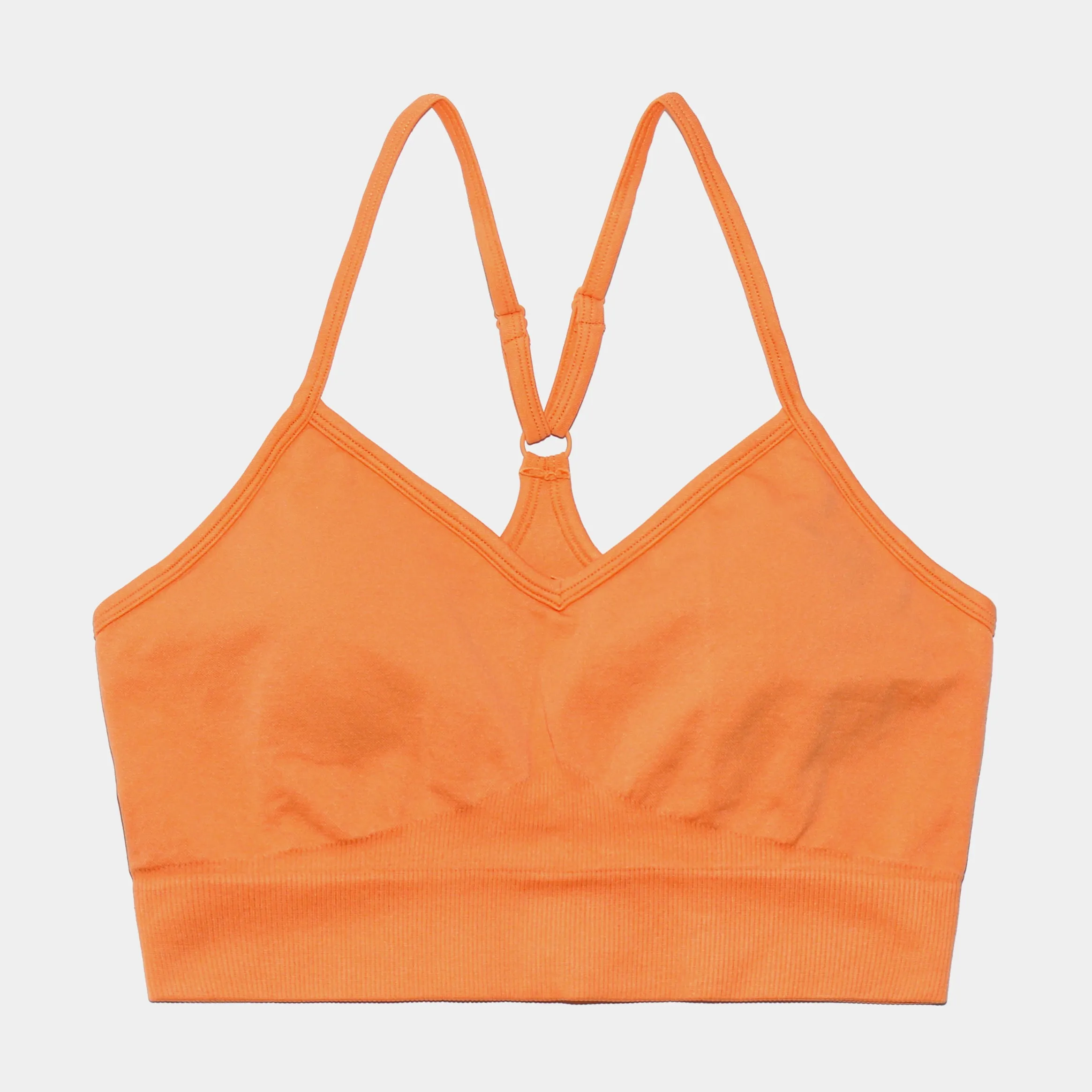 Layla Sports Bra Womens Top (Orange) Spirit Glow