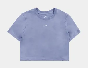 WindproofInterior NSW Essential Slim Fit Crop Womens Short Sleeve Shirt (Purple)