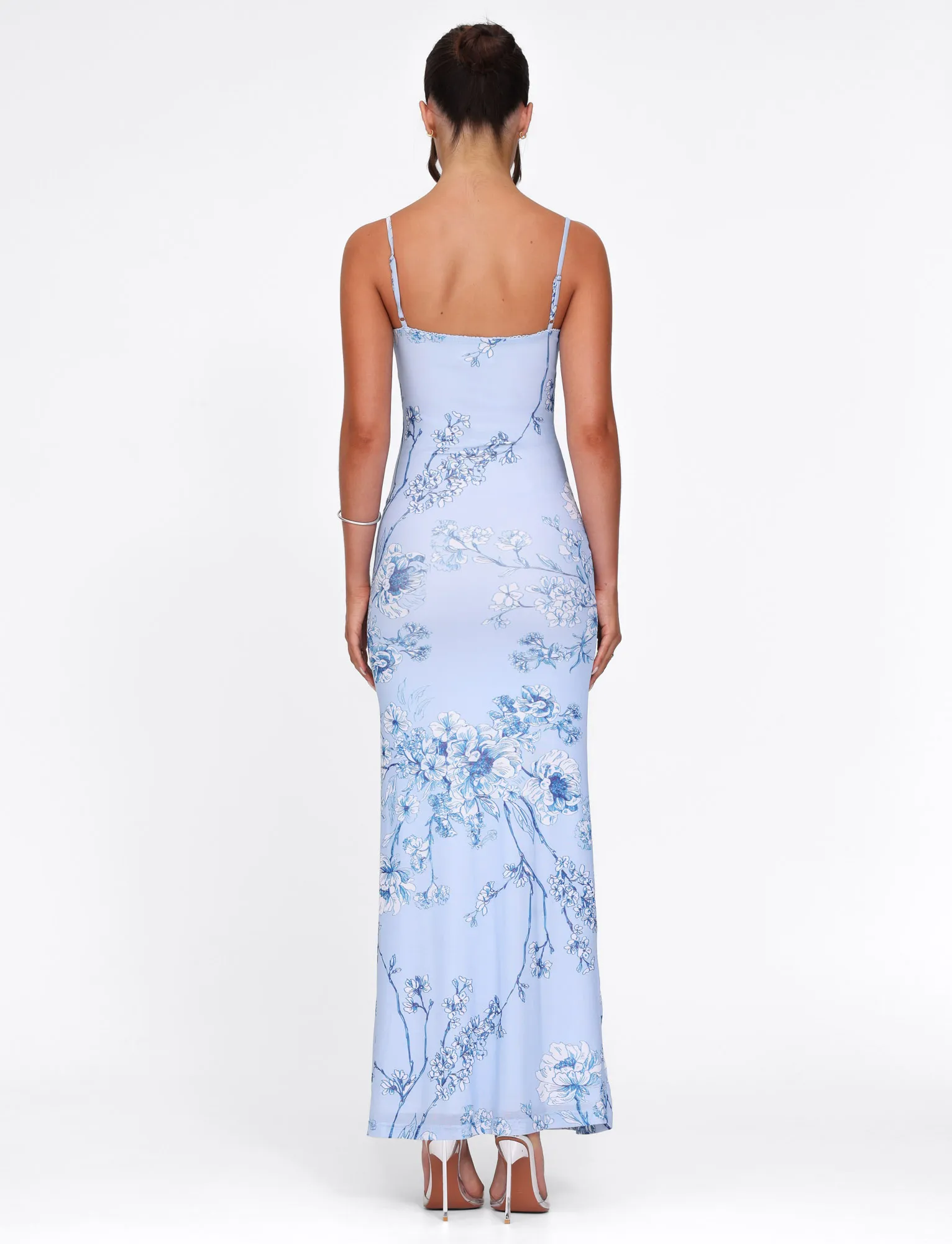 hypoallergenic JULIANNA DRESS - BLUE : FLORAL : CERAMIC FLORAL