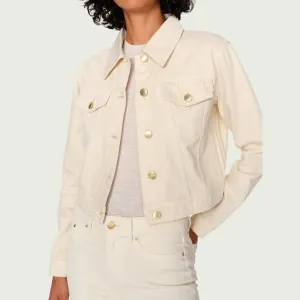 Water Repellent Fabric Adjustable Belt Vika Jacket (Ecru)