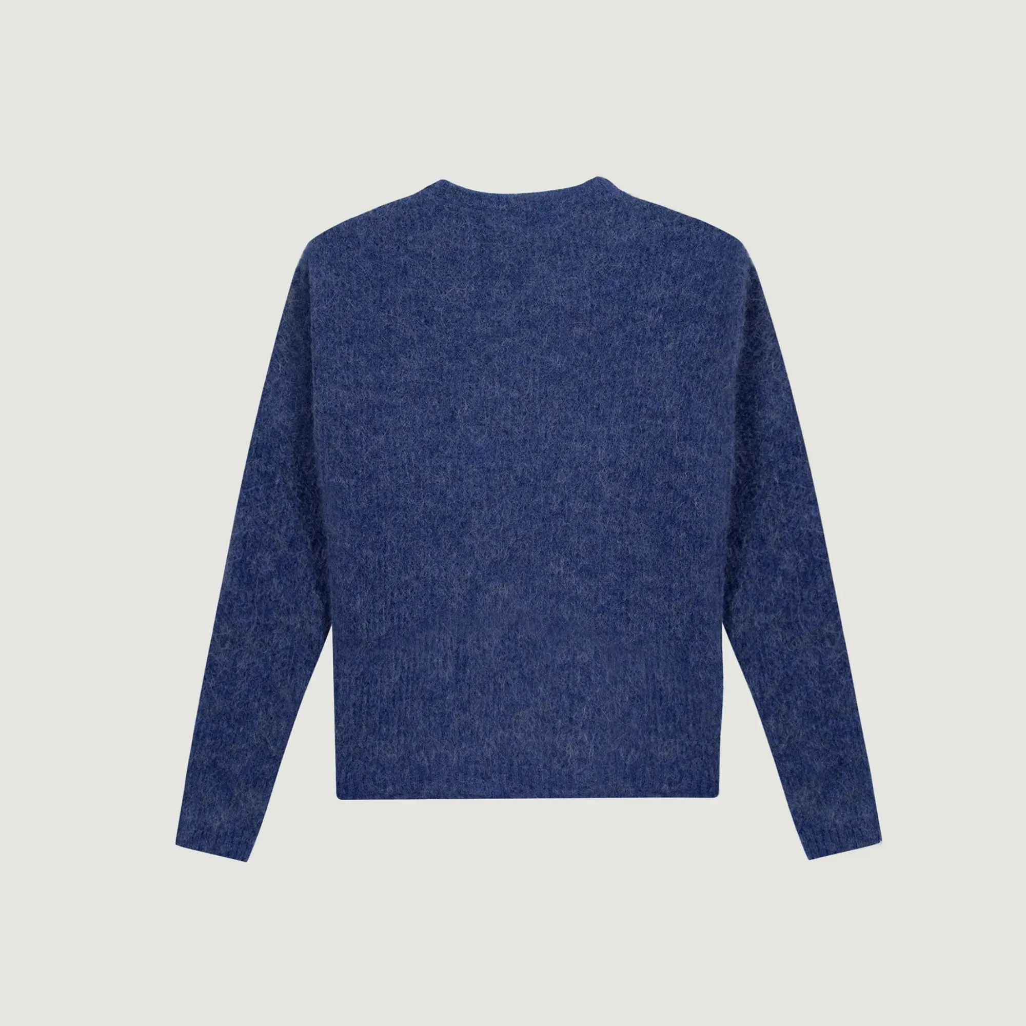 "Amour" Cerisoles Wool and Alpaga Sweater (Peony Blue) MultiPly Yarn Construction