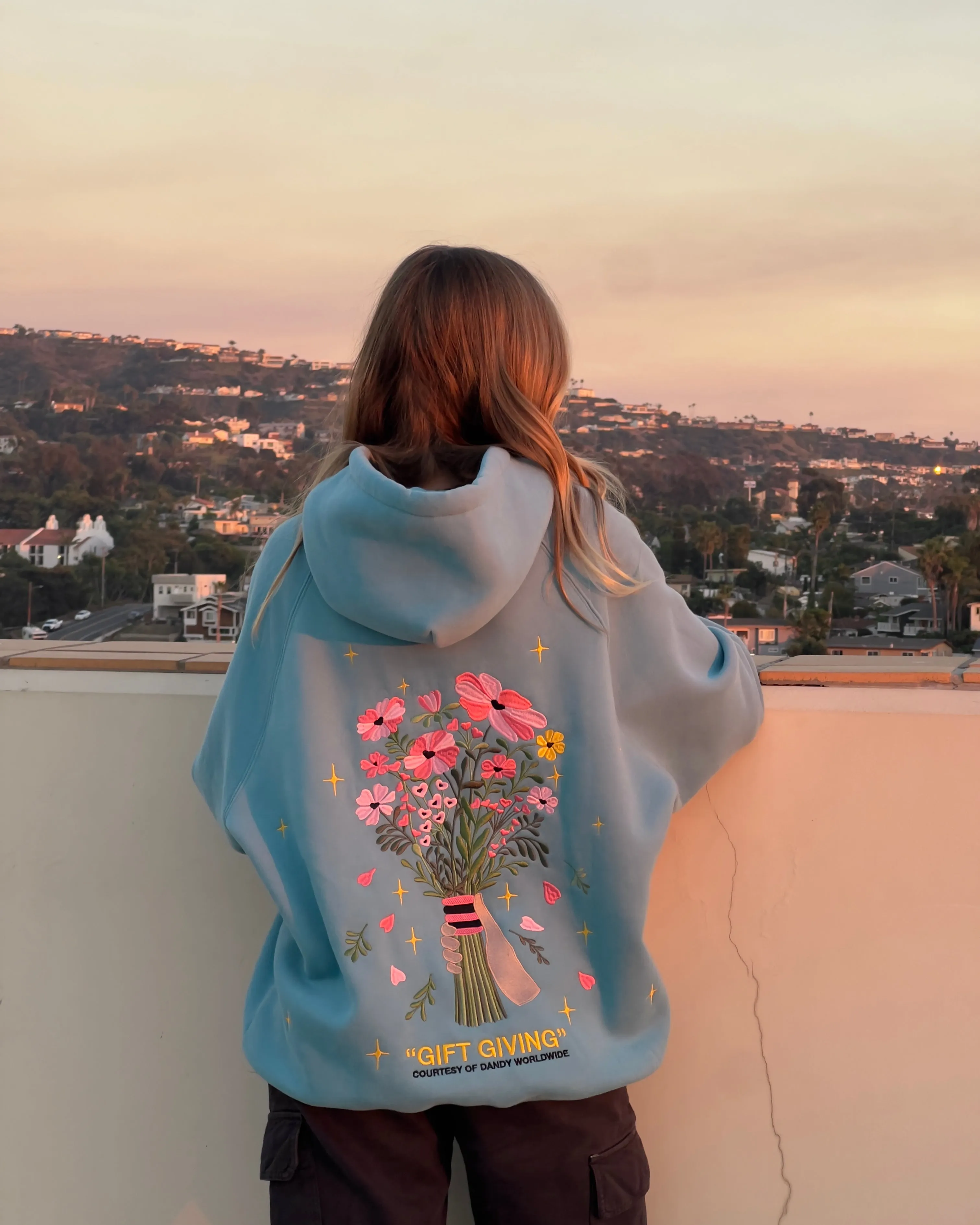 Chill Comfort "Gift Giving" Oversized Lux Hoodie in Blue