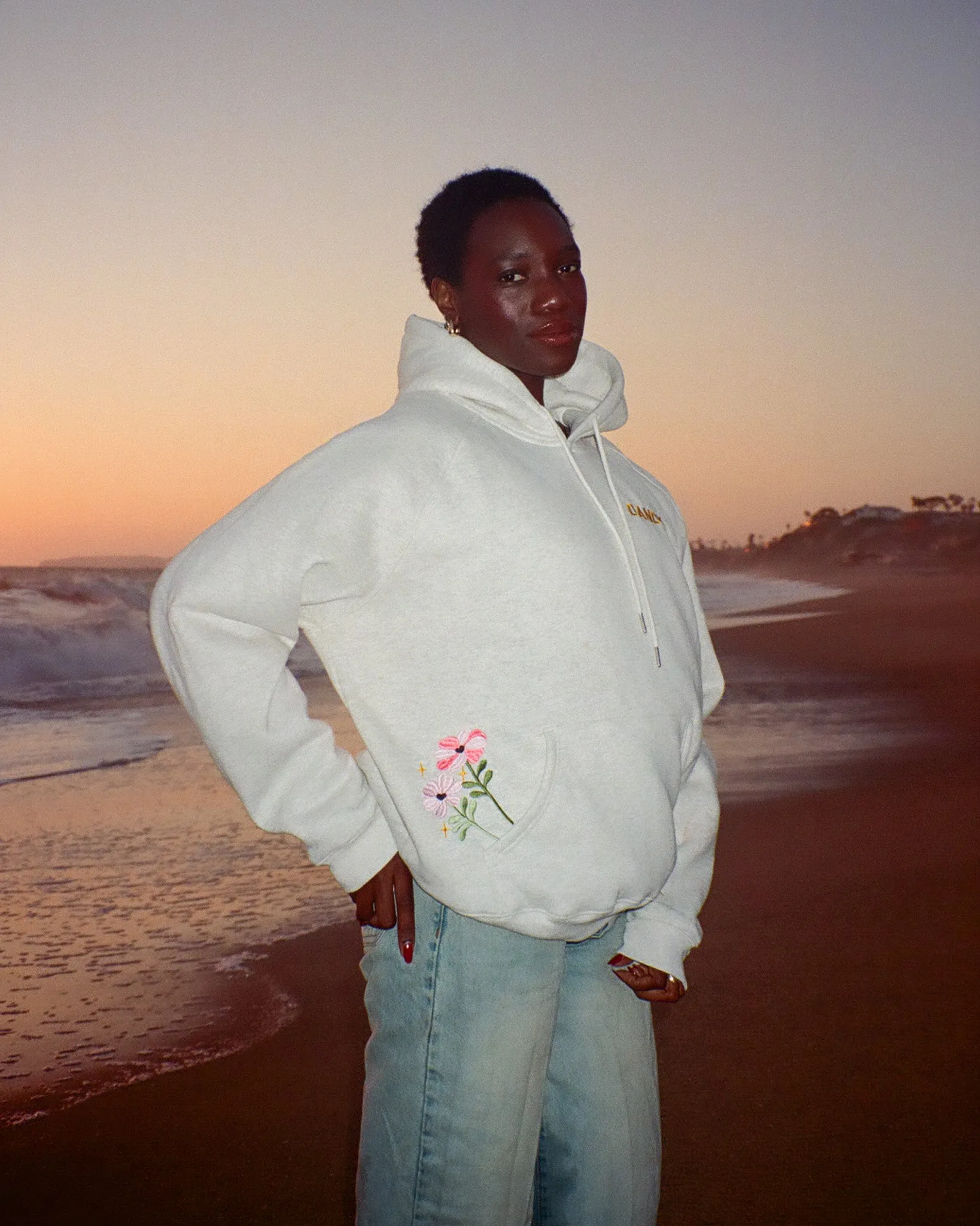 "Gift Giving" Oversized Lux Hoodie in Heather Gray suitable for gifts Trendy Outerwear