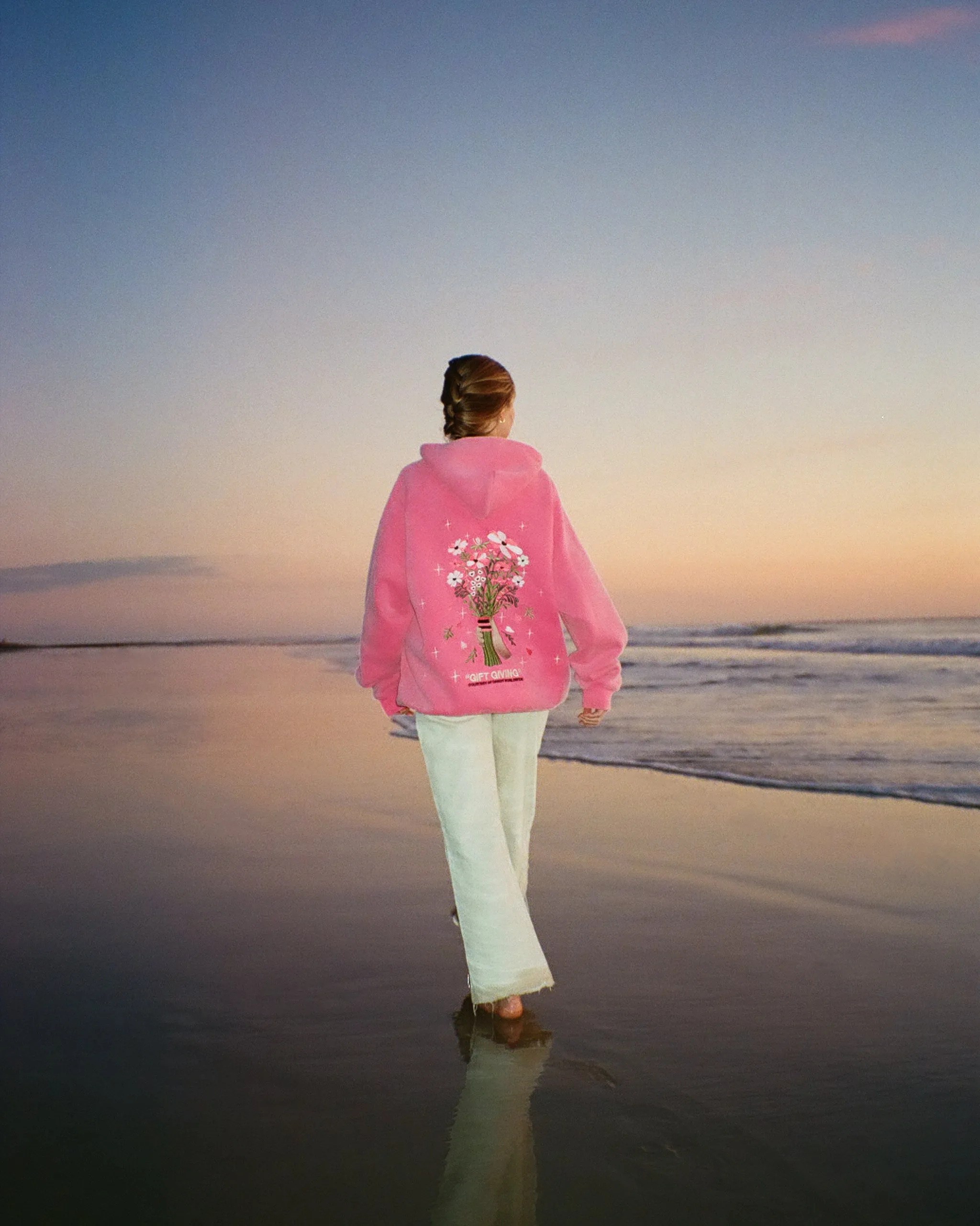 "Gift Giving" Oversized Lux Hoodie in Vintage Washed Pink product competitive edge