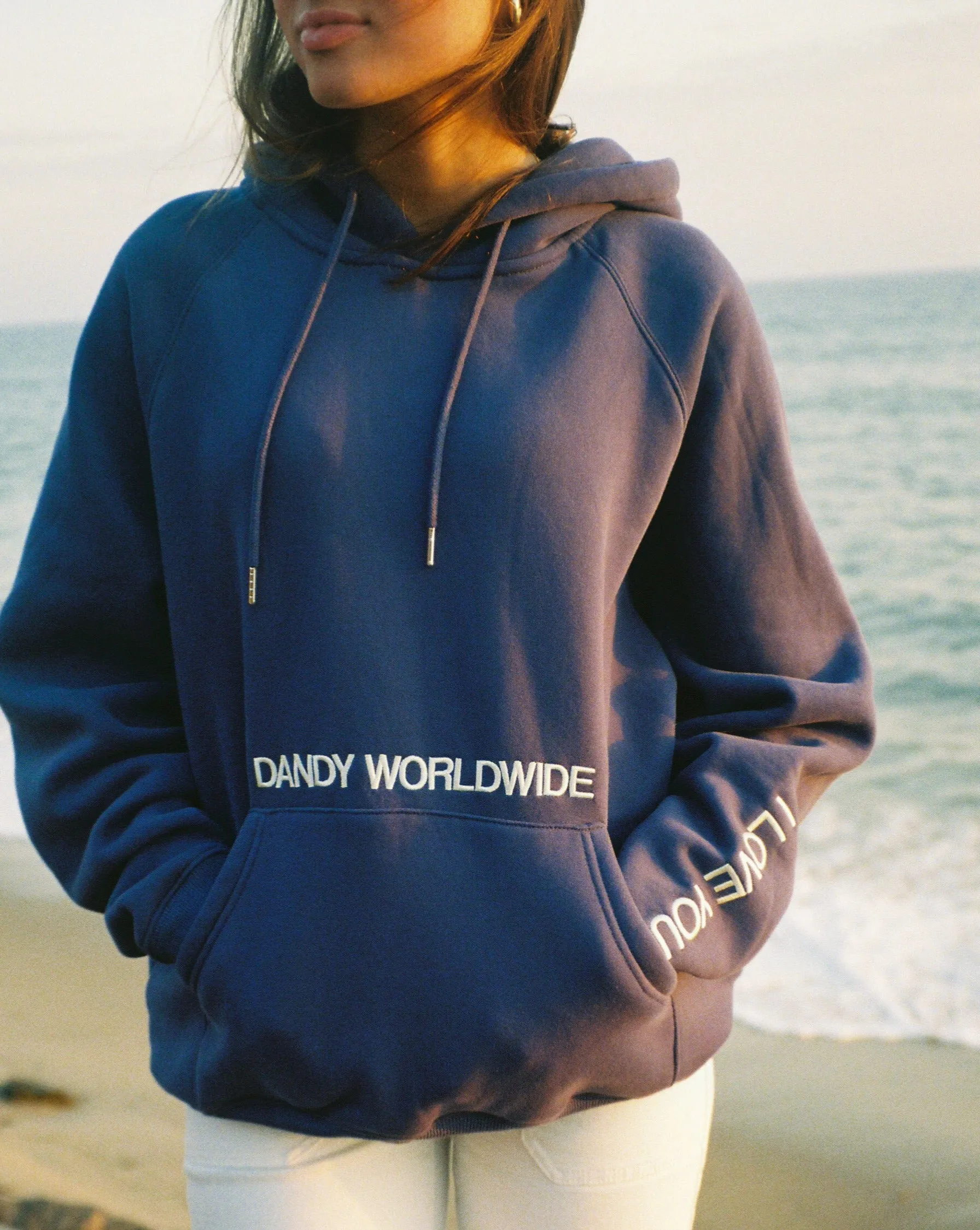 comfort test "Words of Affirmation" Oversized Lux Hoodie in Blue