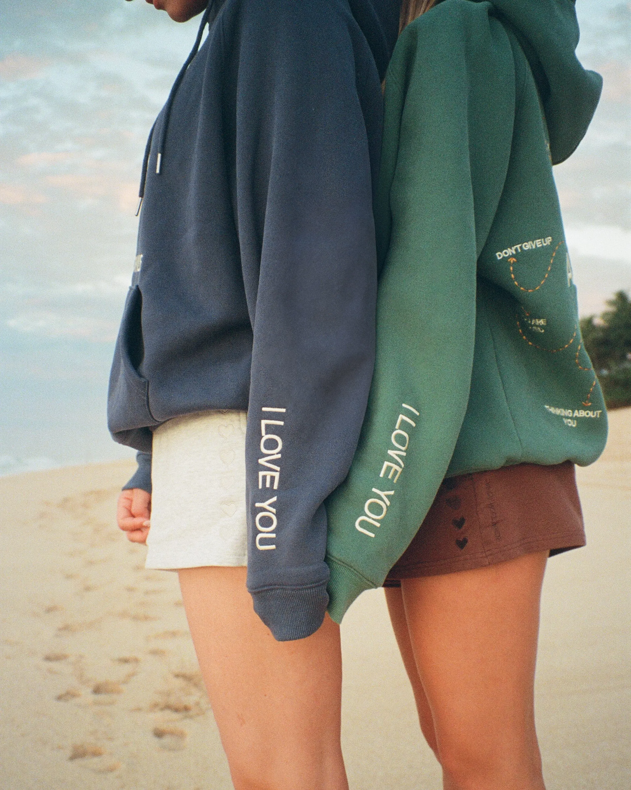 adults "Words of Affirmation" Oversized Lux Hoodie in Blue