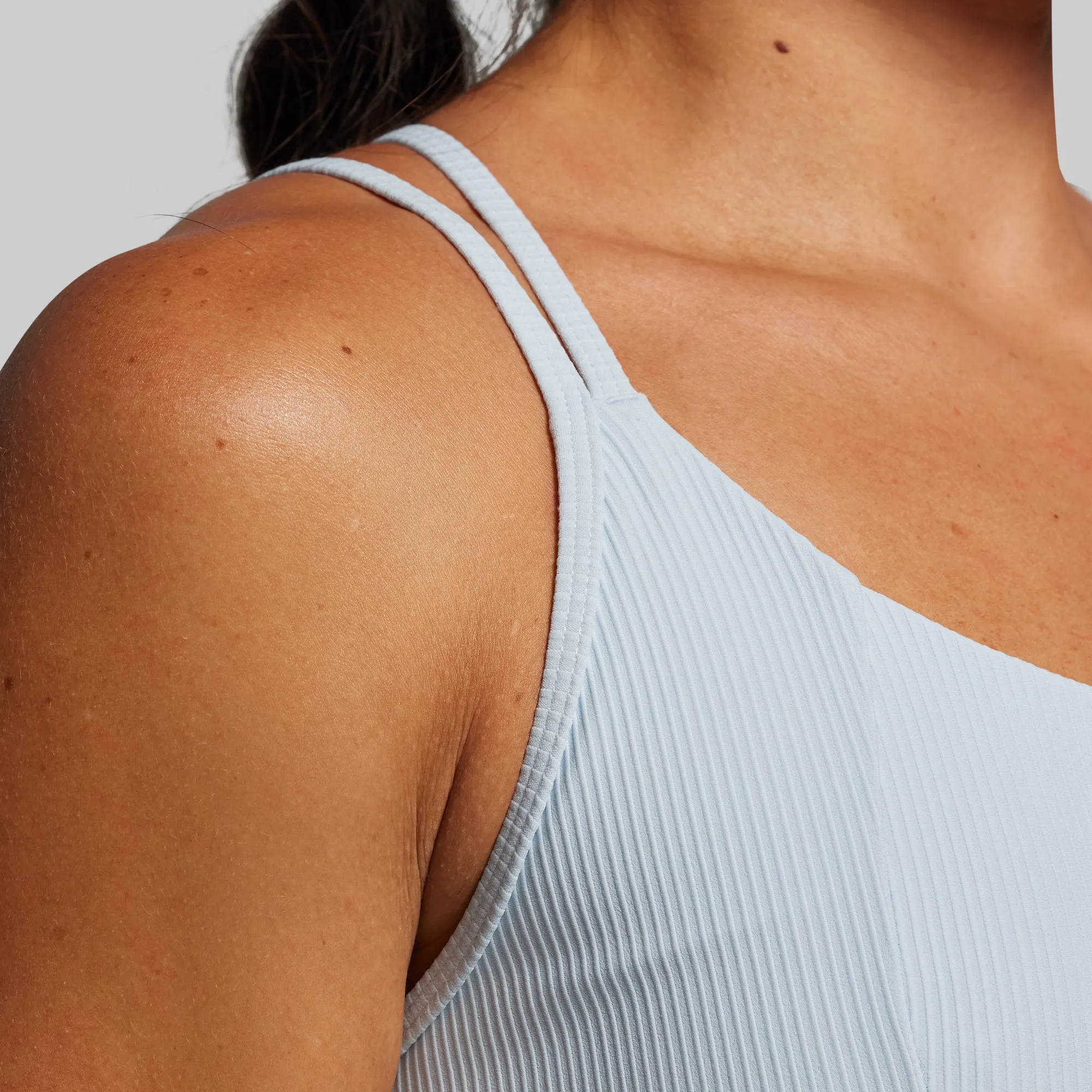 coordinate with other items Wide straps seams Lotus Sports Bra (Chambray)