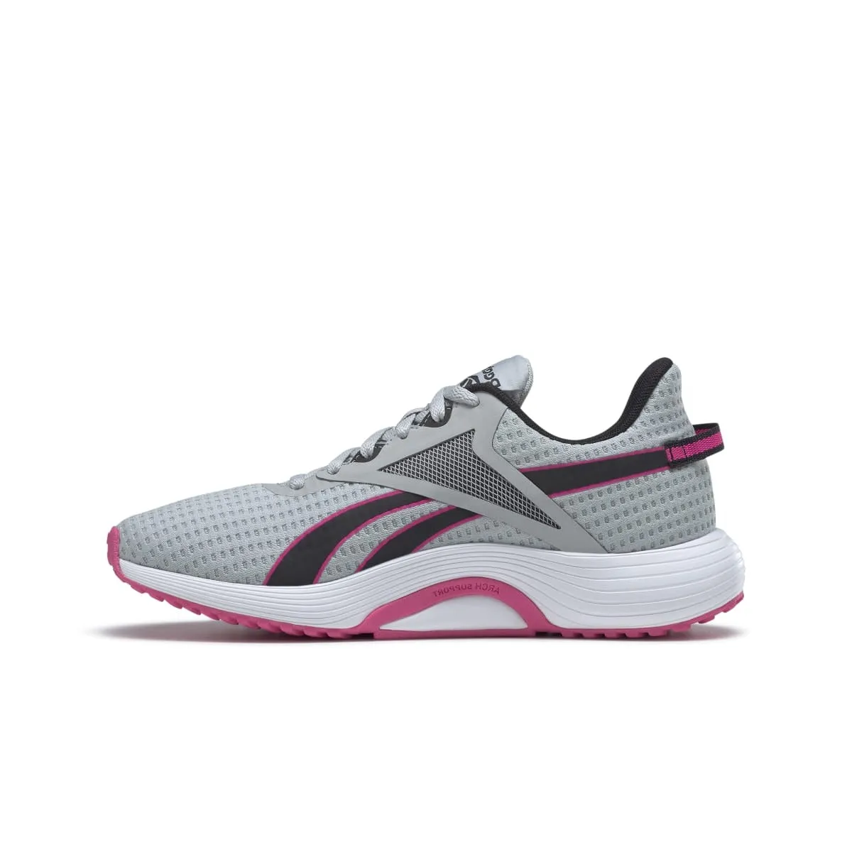 REEBOK GY3975 LITE PLUS 3 WMN'S (Medium) Grey/Black/Pink Mesh Running Shoes Race - worthy