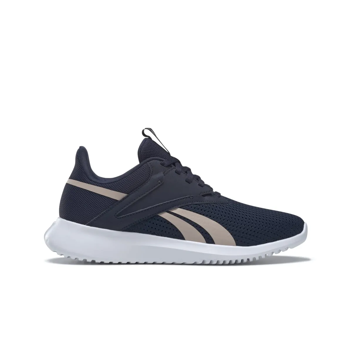 cross - training running shoes versatile - feature shoes REEBOK GY4053 FLUXLITE WMN'S (Medium) Navy/Rose Gold/Navy Mesh Running Shoes