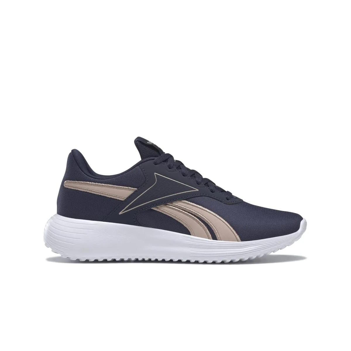REEBOK H00891 LITE 3.0 WMN'S (Medium) Navy/Rose Gold/White Textile Running Shoes Heel Clasp System