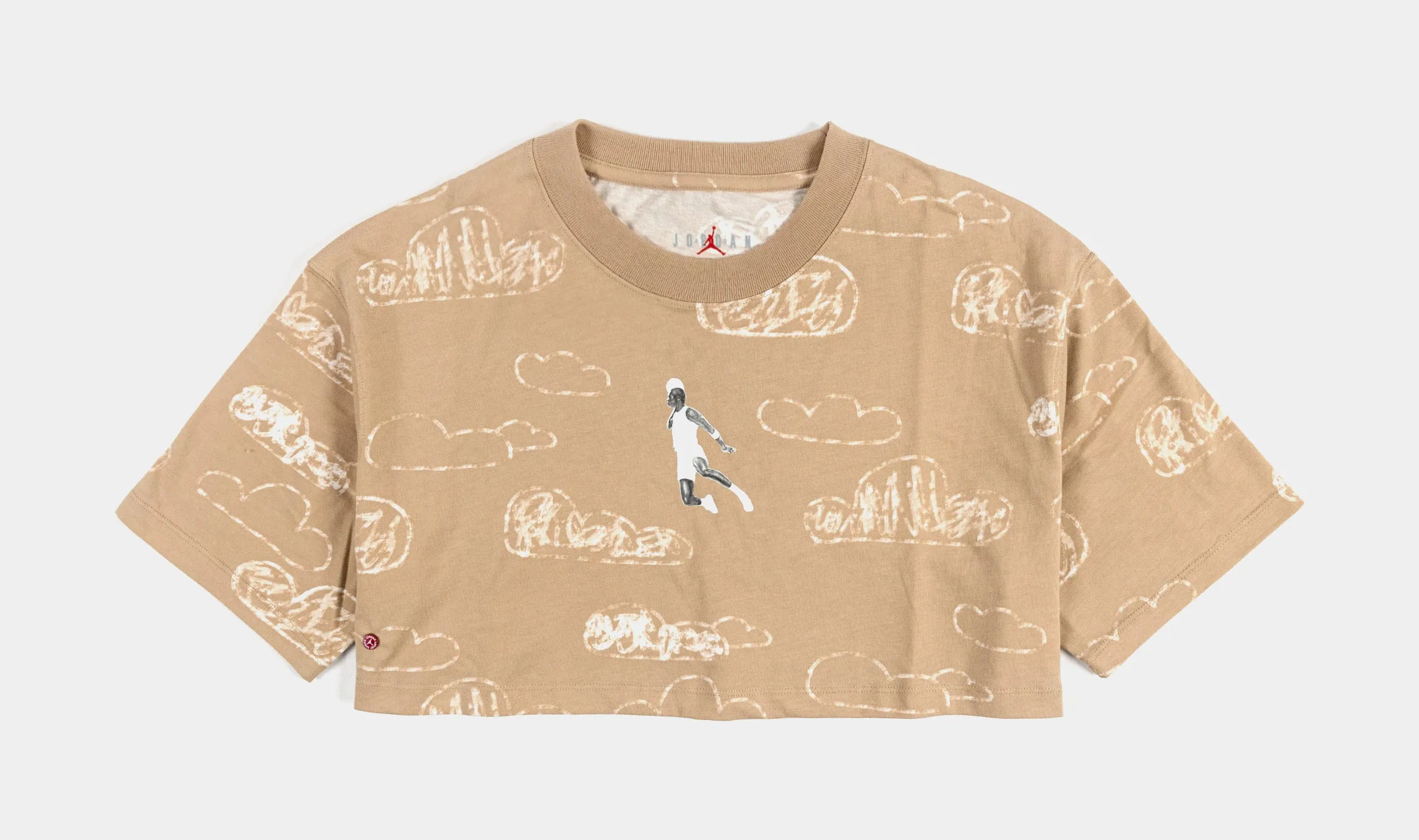 Artist Series by Parker Duncan Cropped Womens Short Sleeve Shirt (Beige) Hope Fit Country Core