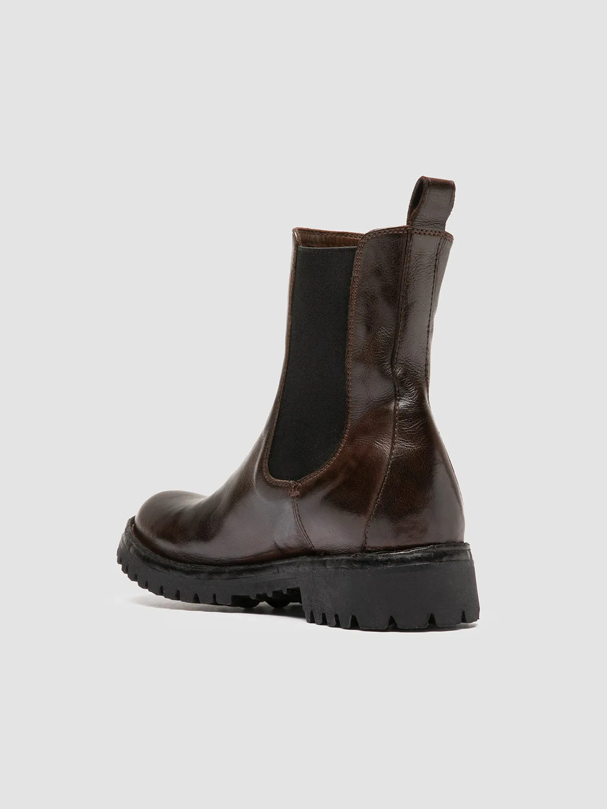 LORAINE 004 - Brown Leather Chelsea Boots Winter Footwear