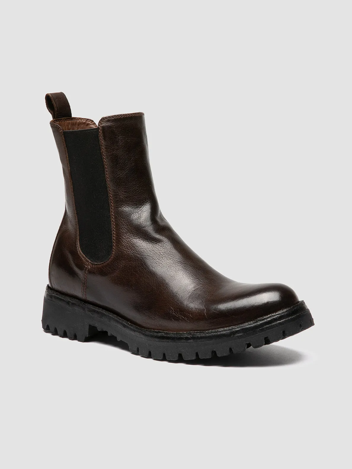 LORAINE 004 - Brown Leather Chelsea Boots Dream Walk Cold   Resistant