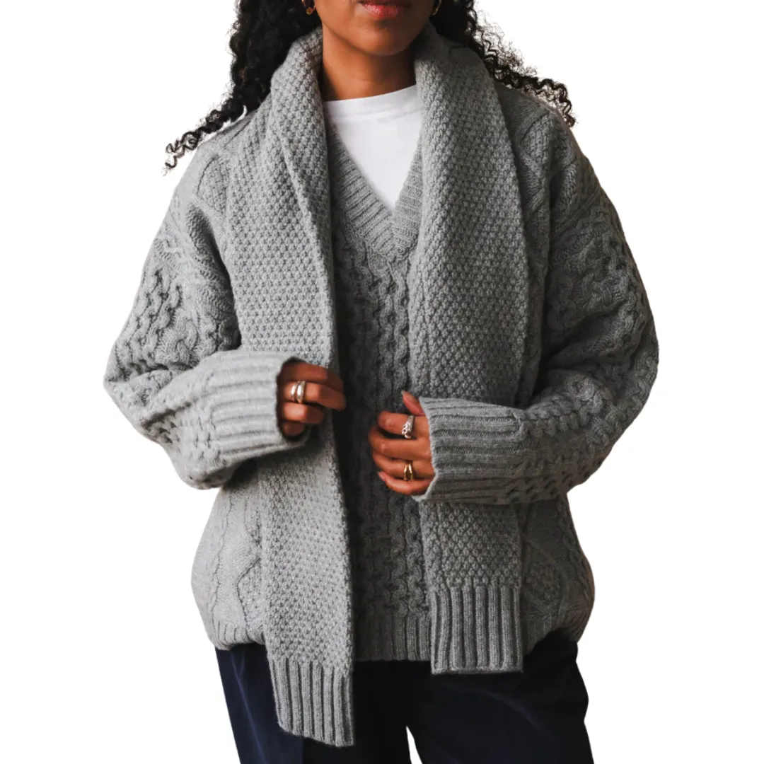 Stretchable Waistband Minnesota Sweater (Heather)