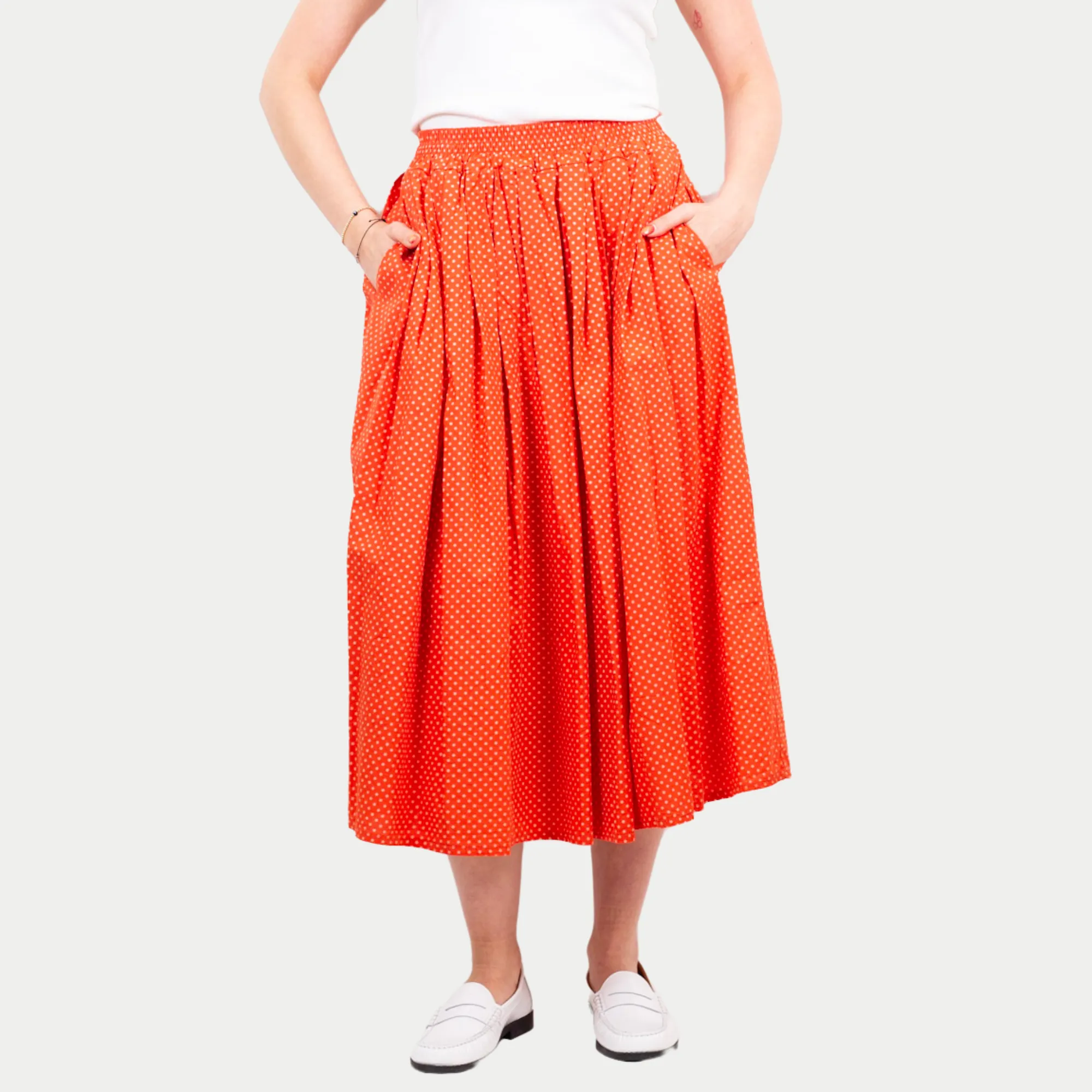 Lucky Tiny Polka Dot Skirt Trendy Outerwear