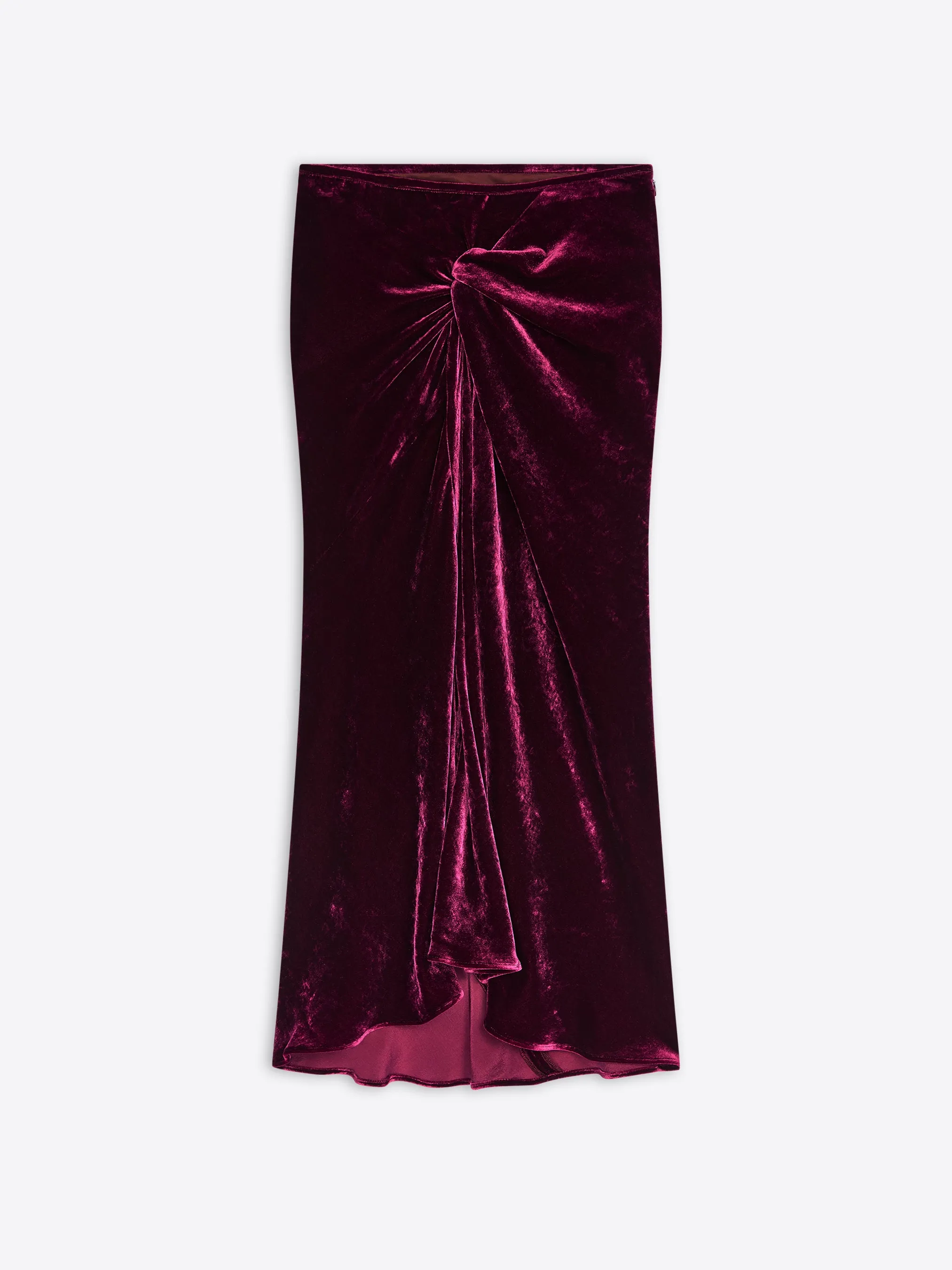 Midi draped skirt Non Irritating Edges Non see through
