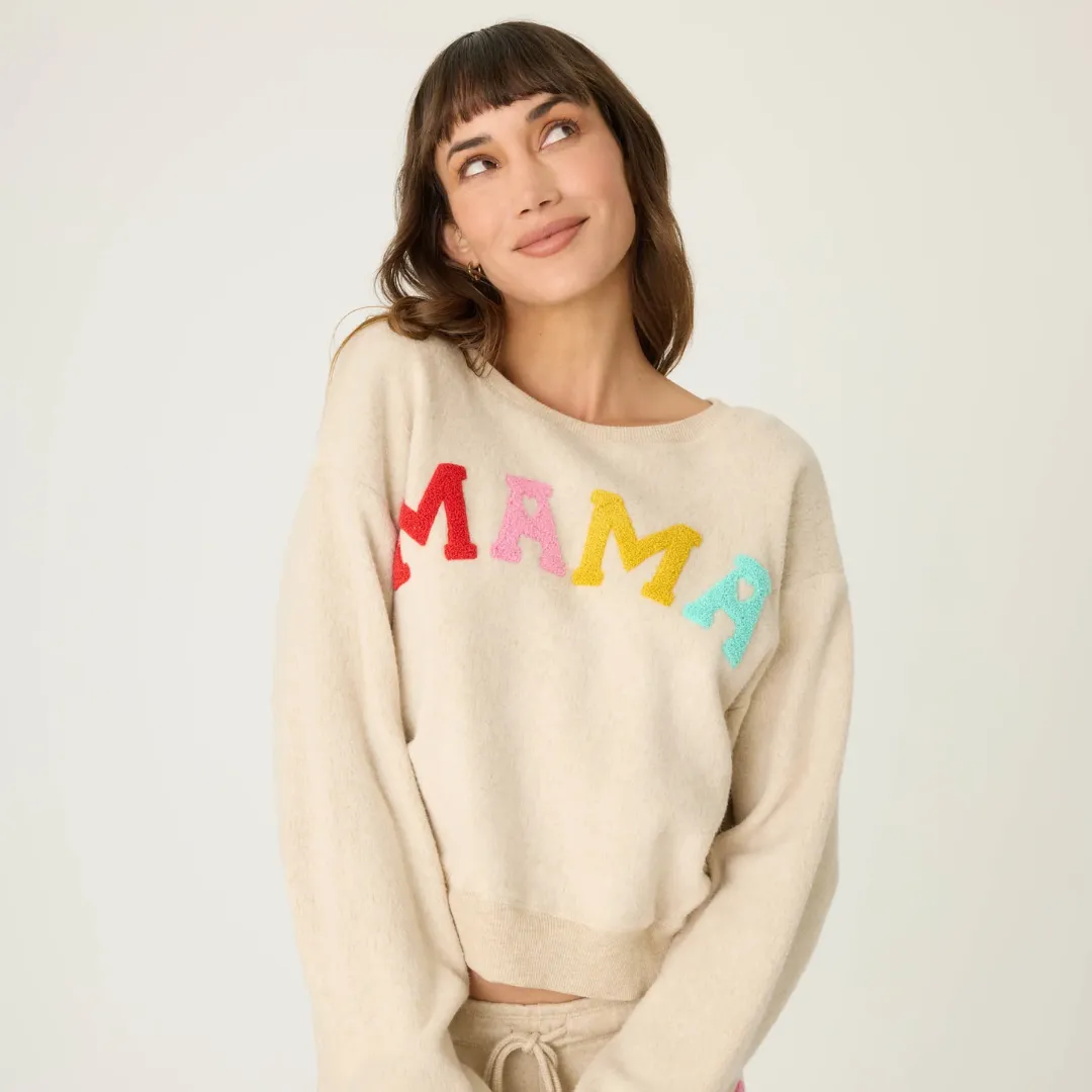 For the Mama's Embroidered Long Sleeve Top (Oatmeal) product bead charm