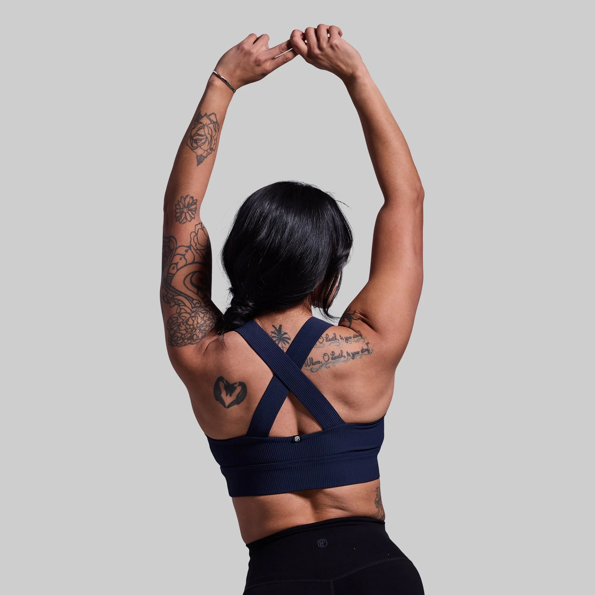 Cotton fabric All or Nothing Sports Bra (BP Navy)