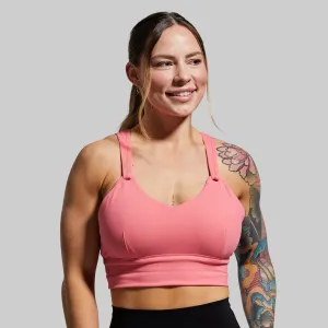 Milk and Muscles Nursing Sports Bra (Peach) Removable straps Smooth seams